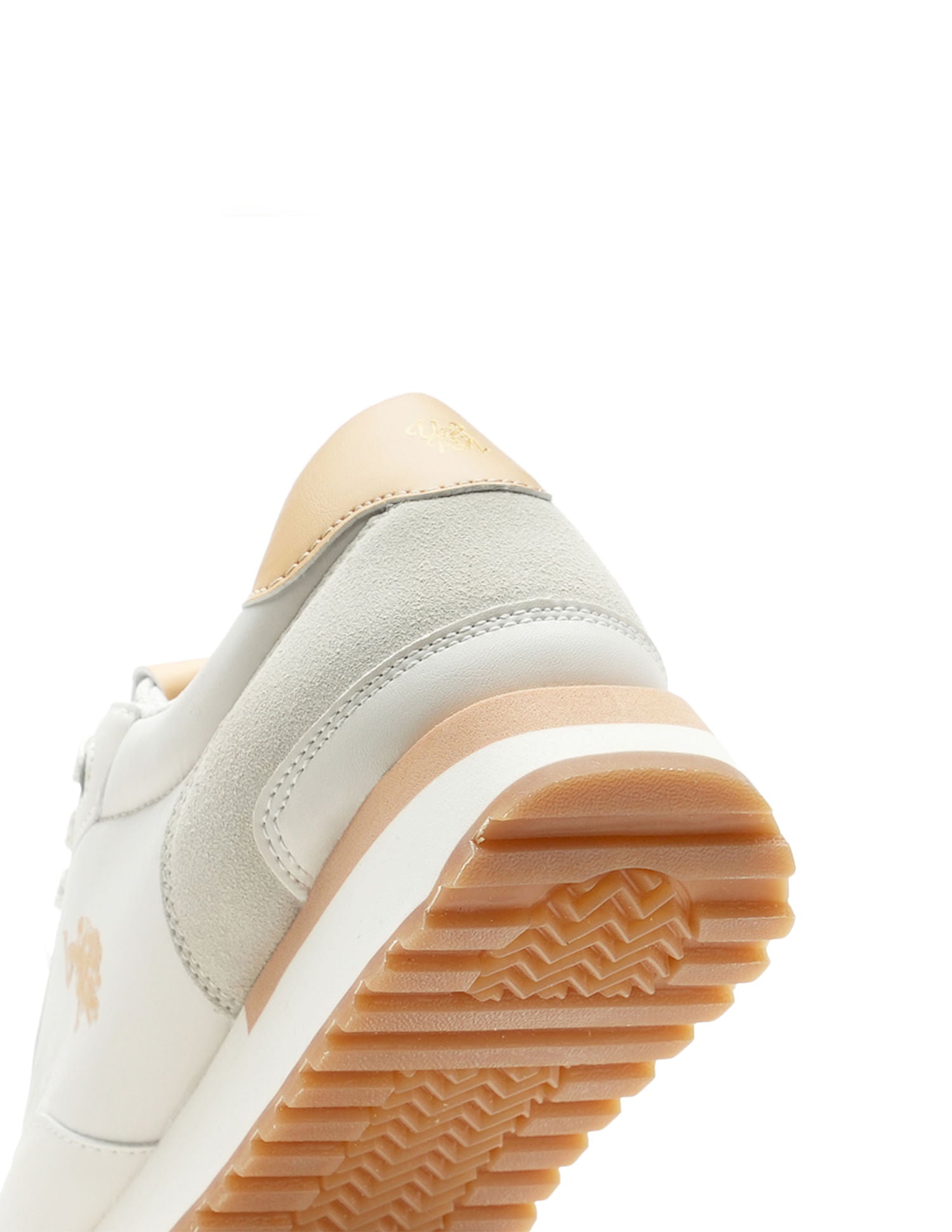 Women Cleo Suede Sneakers Off White and Brown - U.S. POLO ASSN. | Large