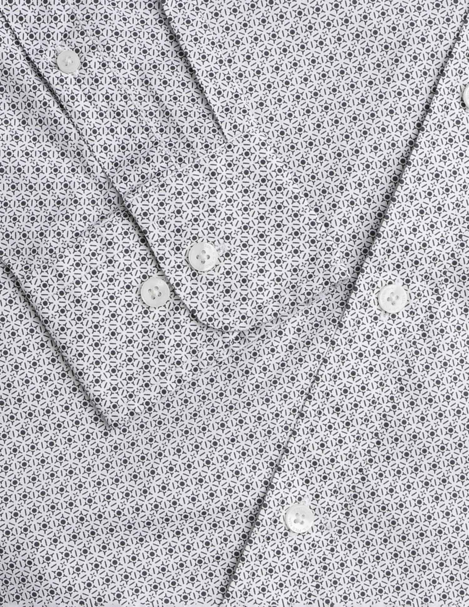 Geometric Printed Tailored Fit Shirt Grey - U.S. POLO ASSN. | Large