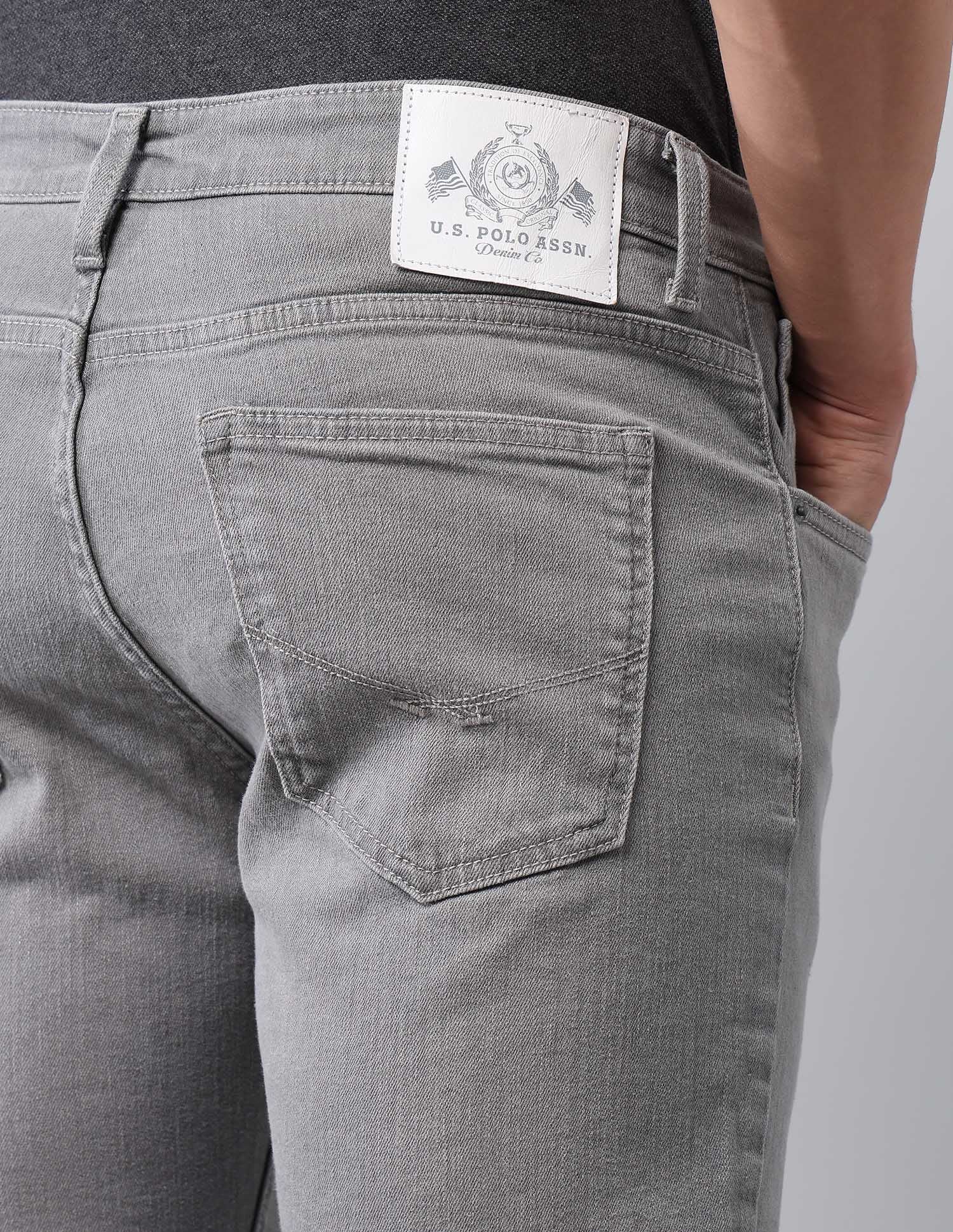 Brandon Slim Tapered Fit Grey Jeans Grey - U.S. POLO ASSN. | Large