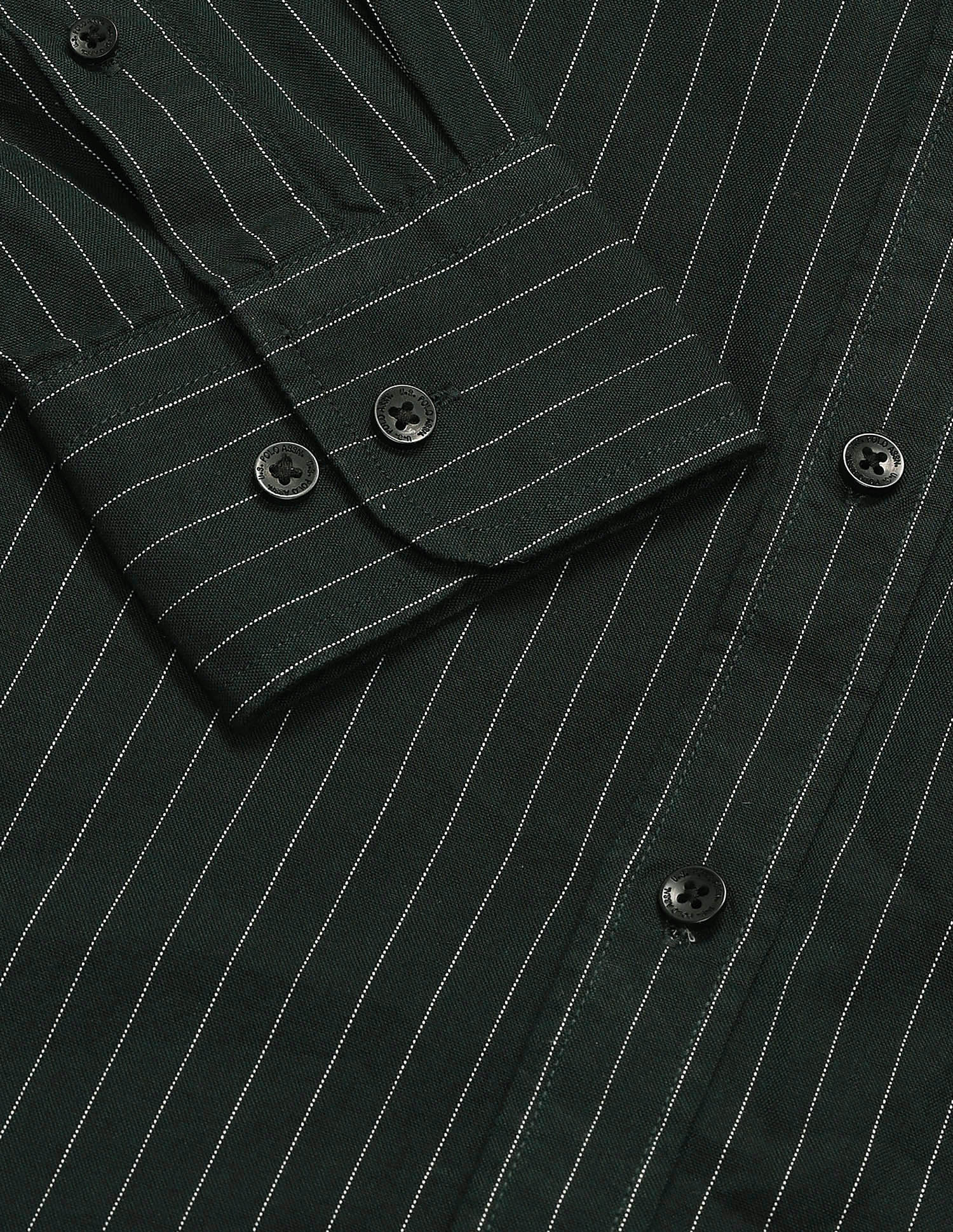 Vertical Striped Tailored Fit Shirt Dark Green - U.S. POLO ASSN. | Large