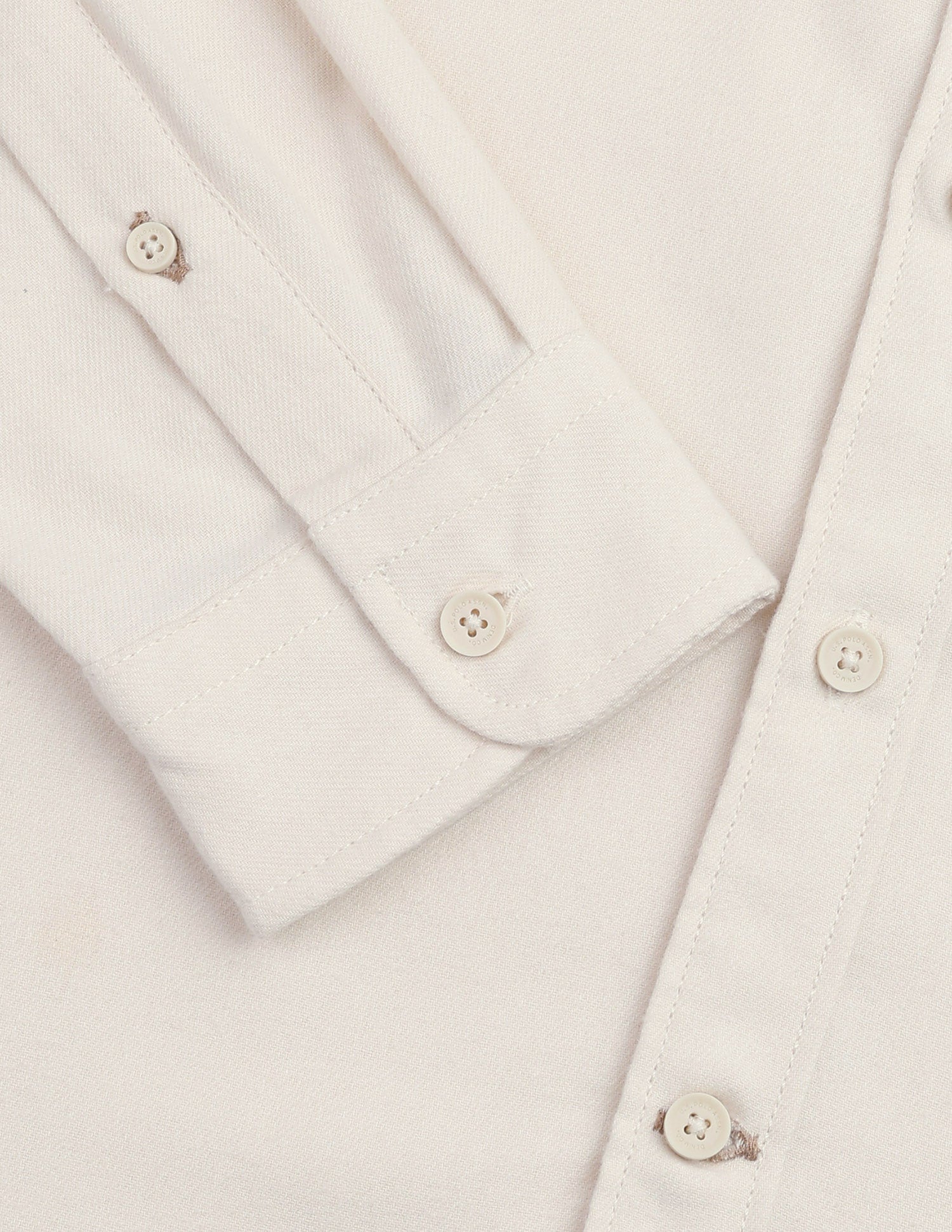 Twill Solid Shirt Ecru - U.S. Polo Assn. India | Large