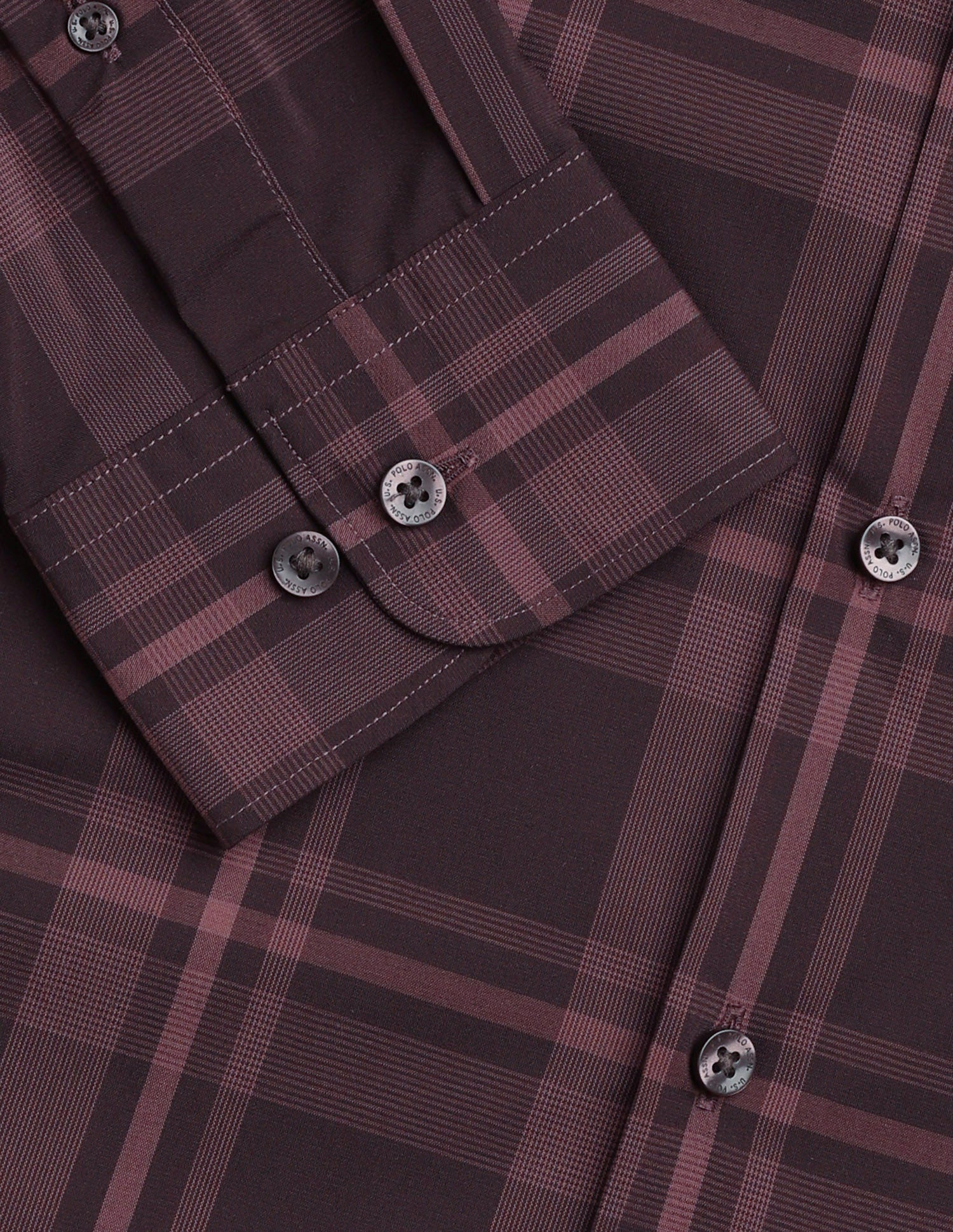 Tartan Checked Regular Fit Shirt Wine - U.S. Polo Assn. India | Large
