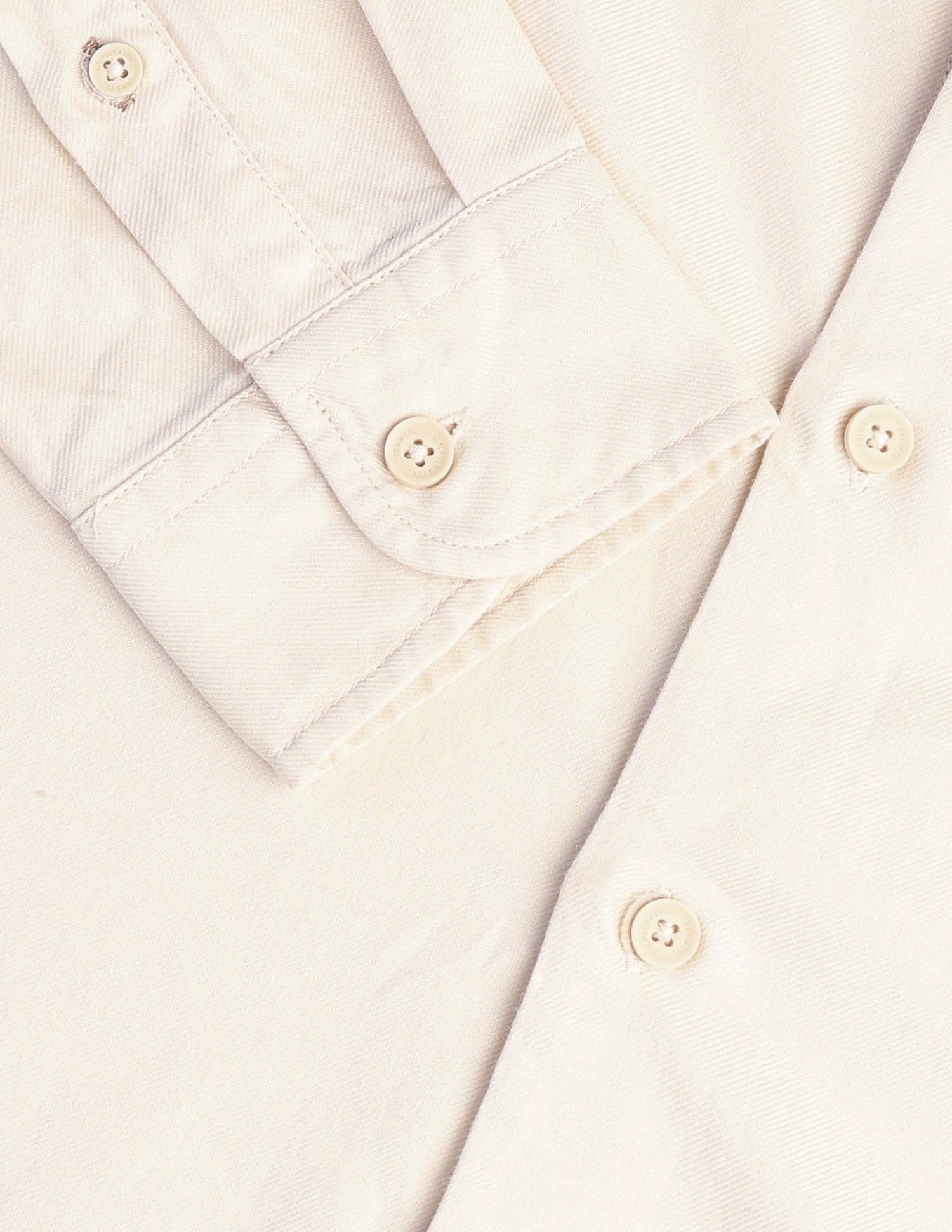 Solid Twill Regular Fit Shirt Ecru - U.S. Polo Assn. India | Large
