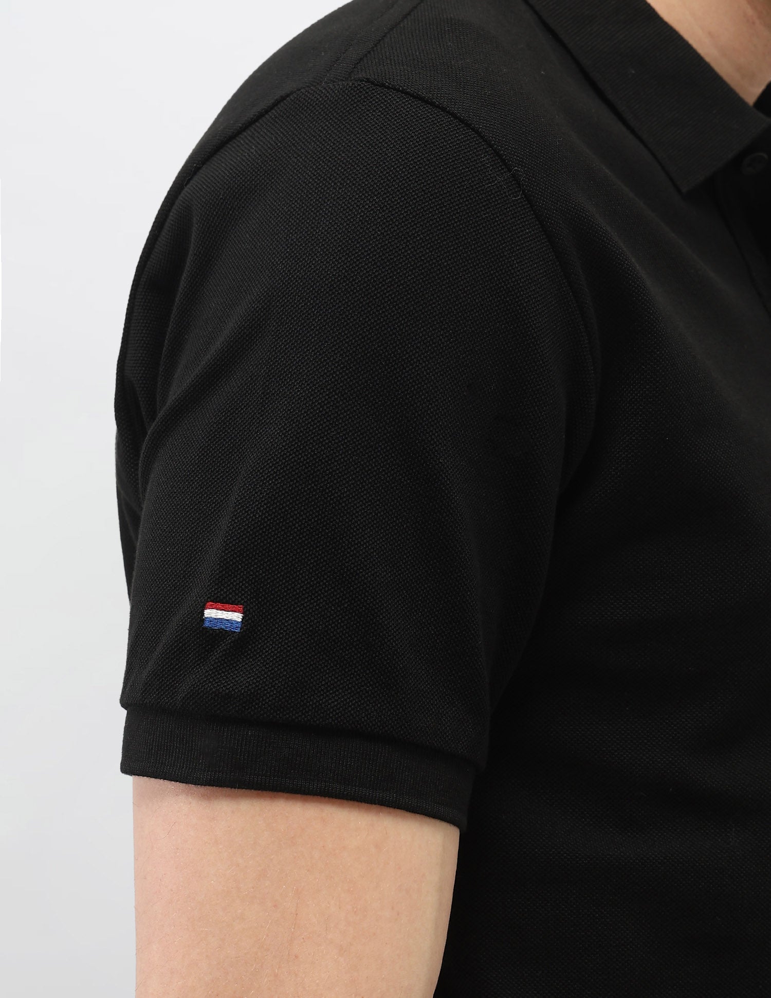 Solid Slim Fit Polo Shirt Black - U.S. Polo Assn. India | Large