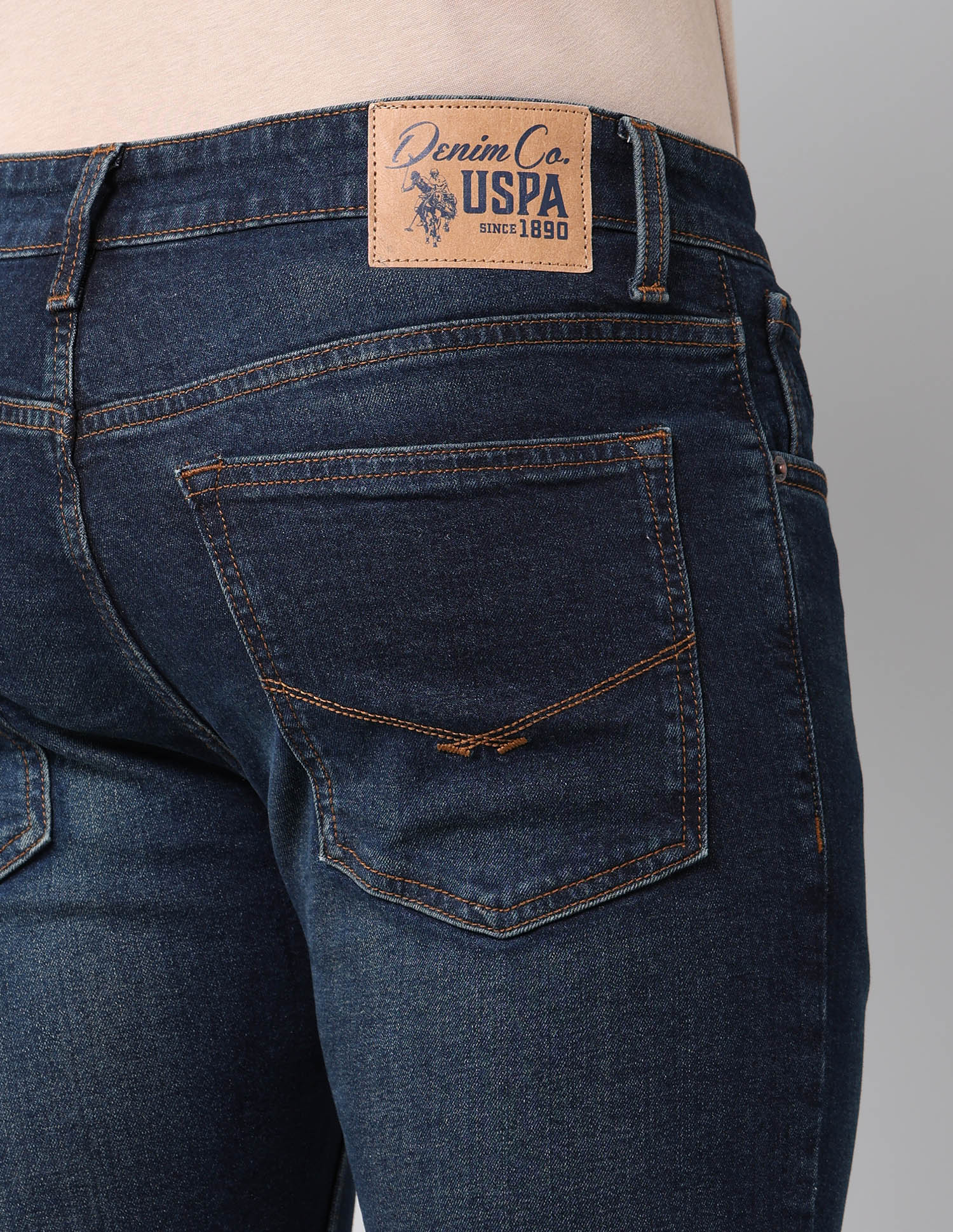 Regallo Skinny Fit Blue Jeans Dark Wash - U.S. Polo Assn. India | Large