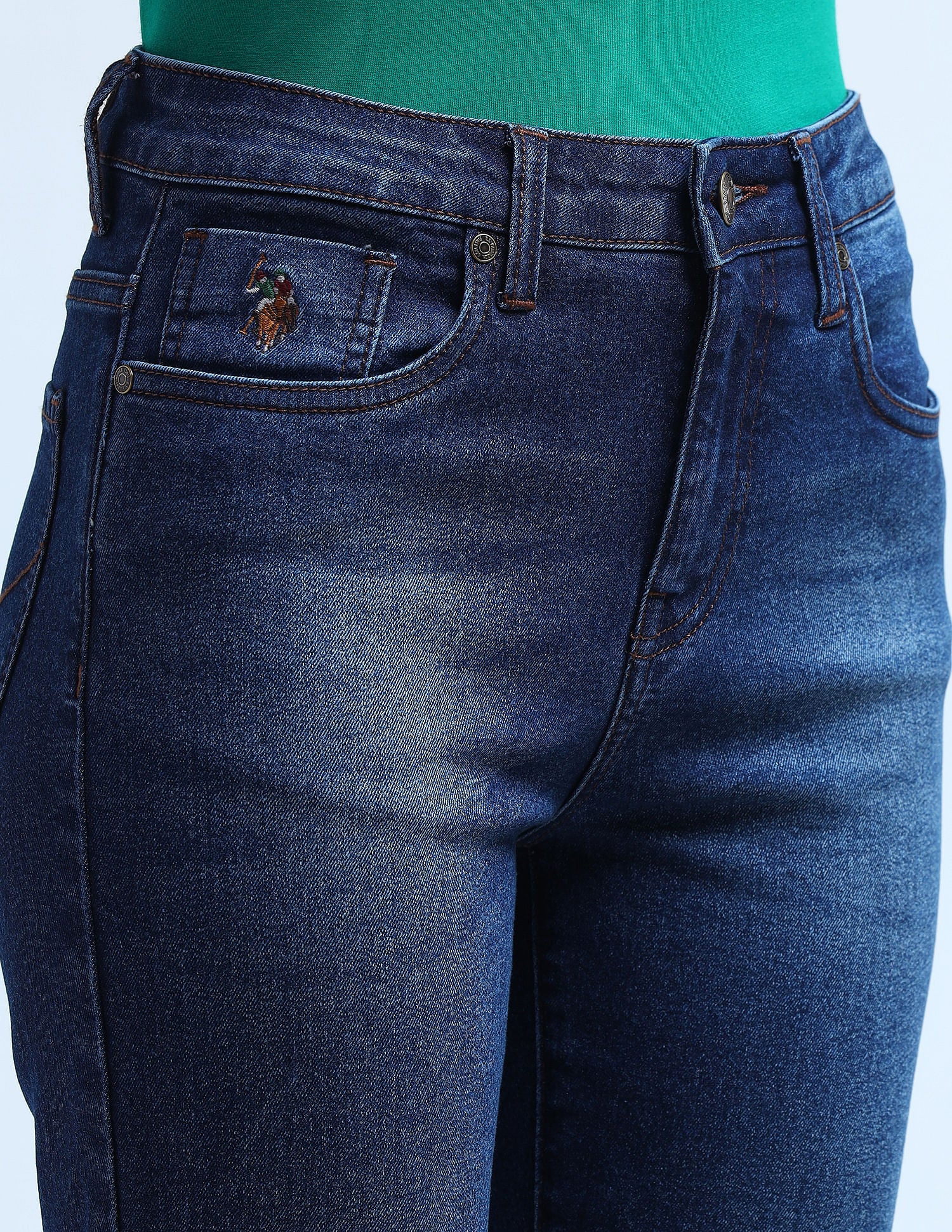 Mid Rise Boot Cut Jeans Dark Blue - U.S. POLO ASSN. | Large