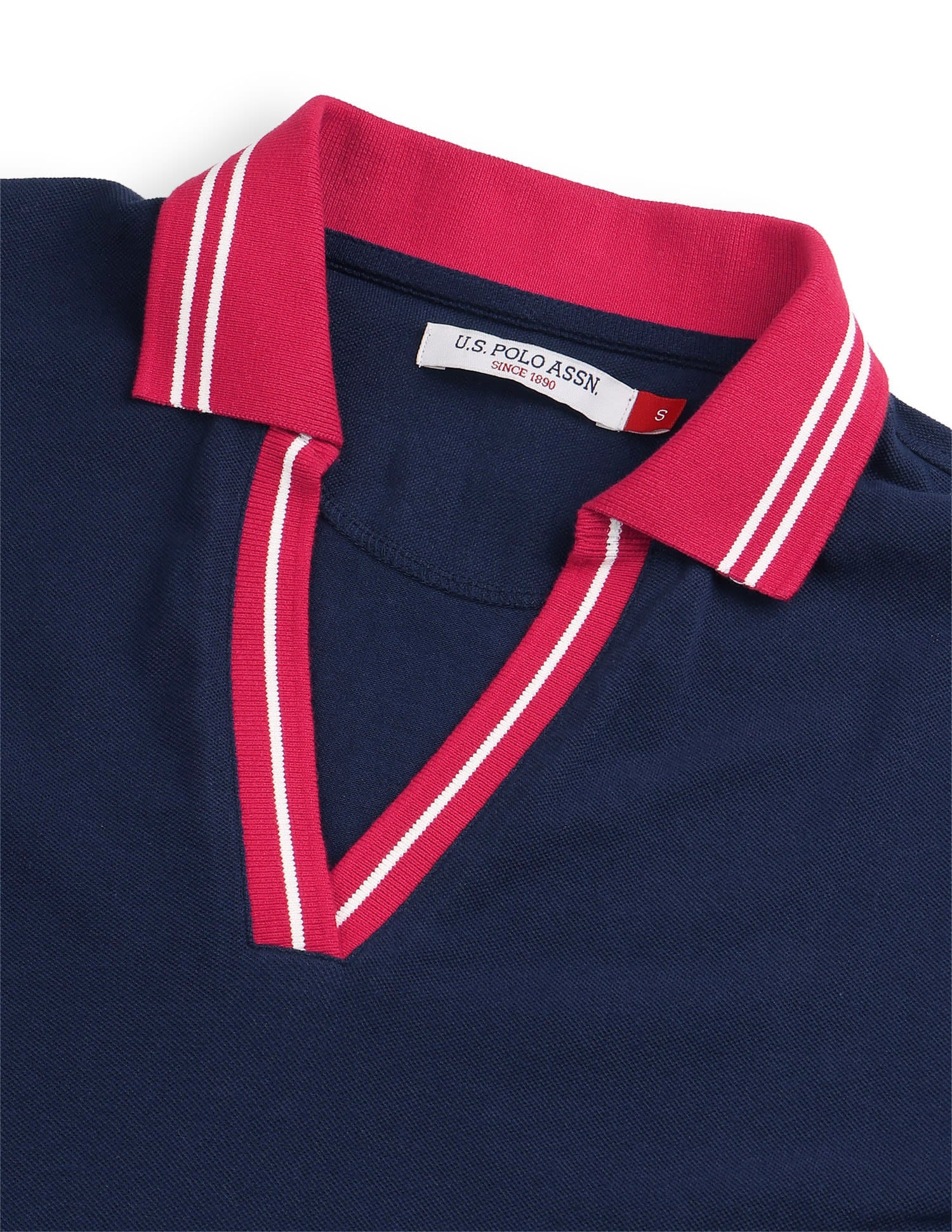 Solid Regular Fit Polo Shirt Blue - U.S. Polo Assn. India | Large