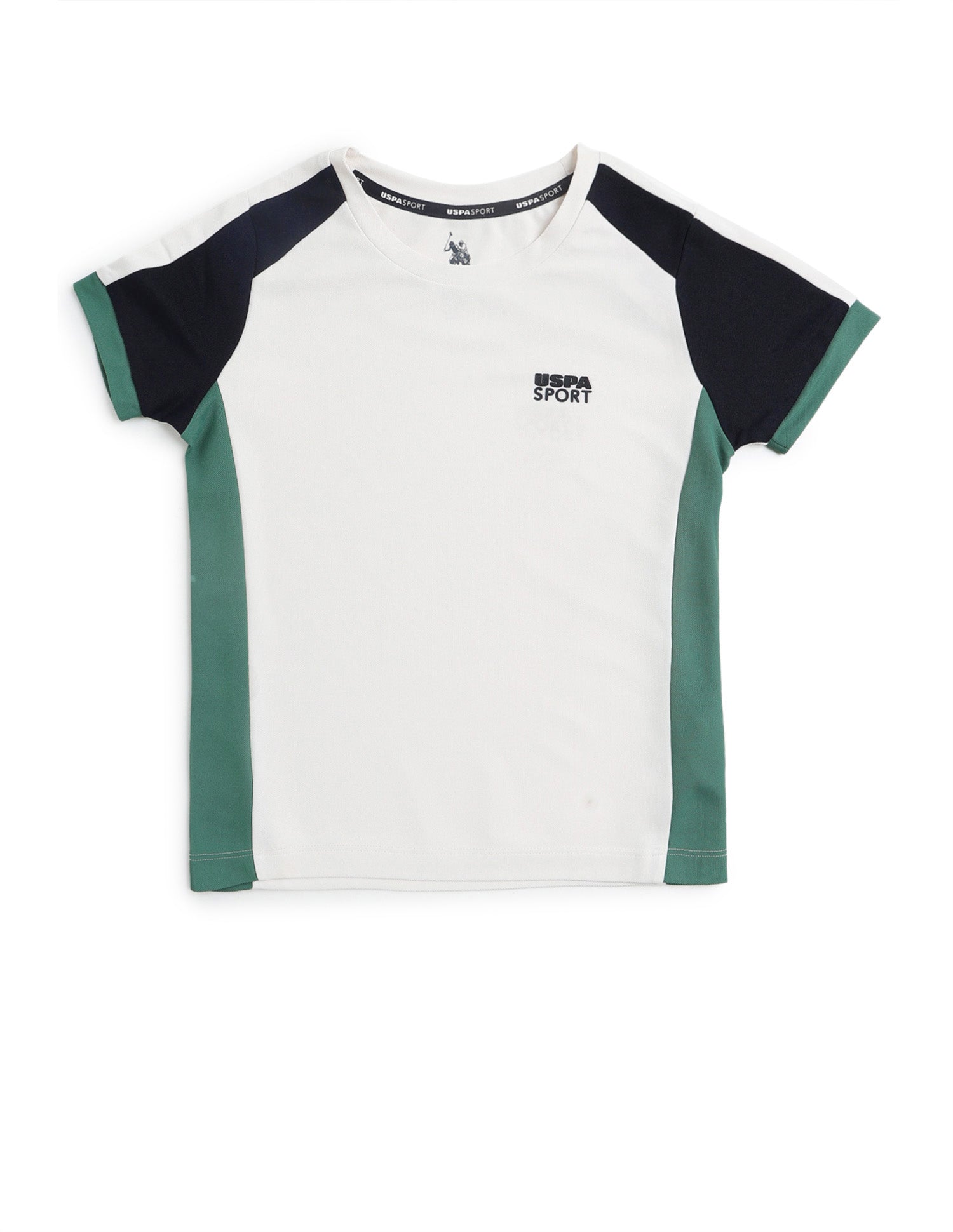 Boys Colourblocked Regular Fit T-Shirt Off White - U.S. POLO ASSN. | Large
