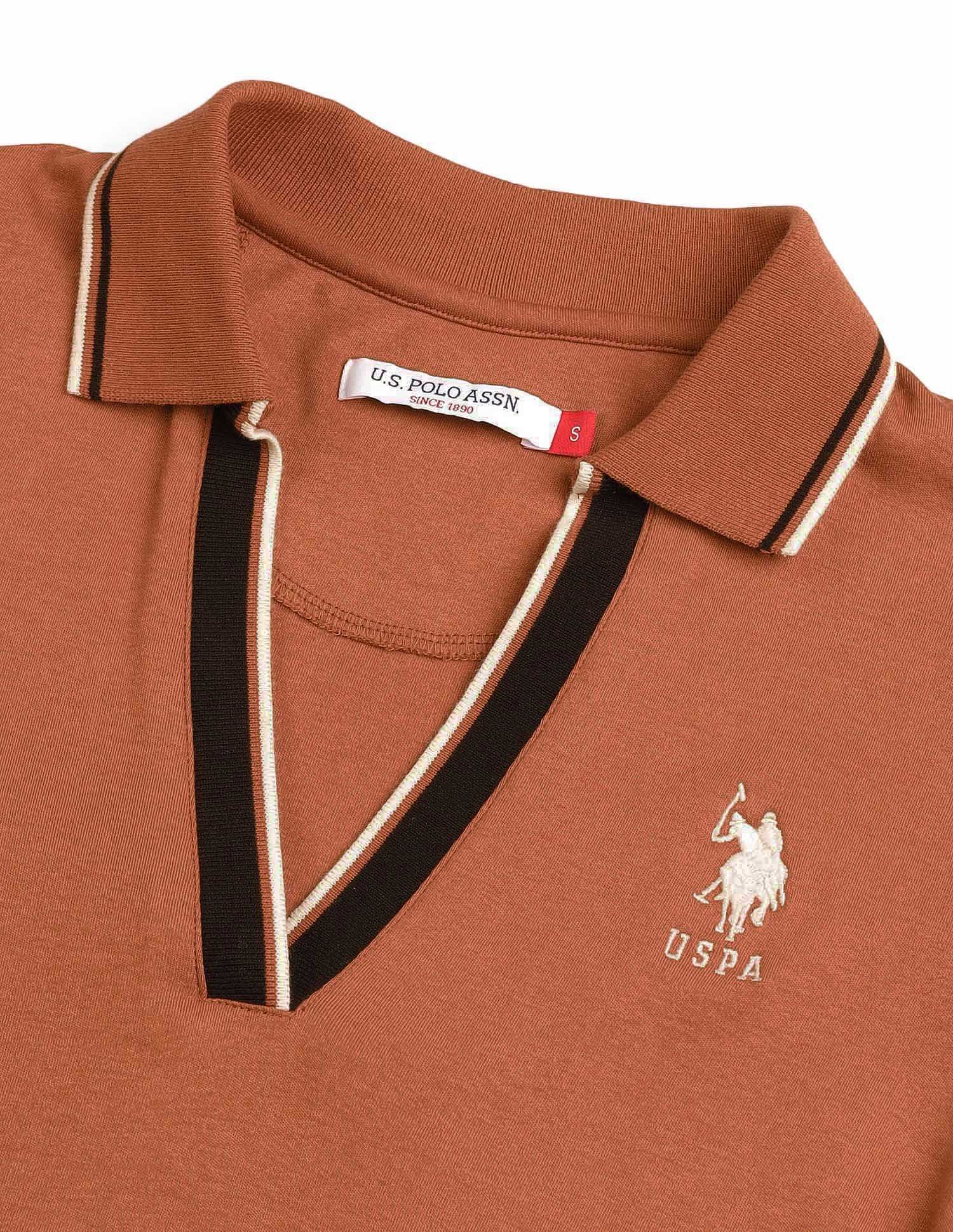 Regular Fit Solid Polo Shirt Rust - U.S. POLO ASSN. | Large