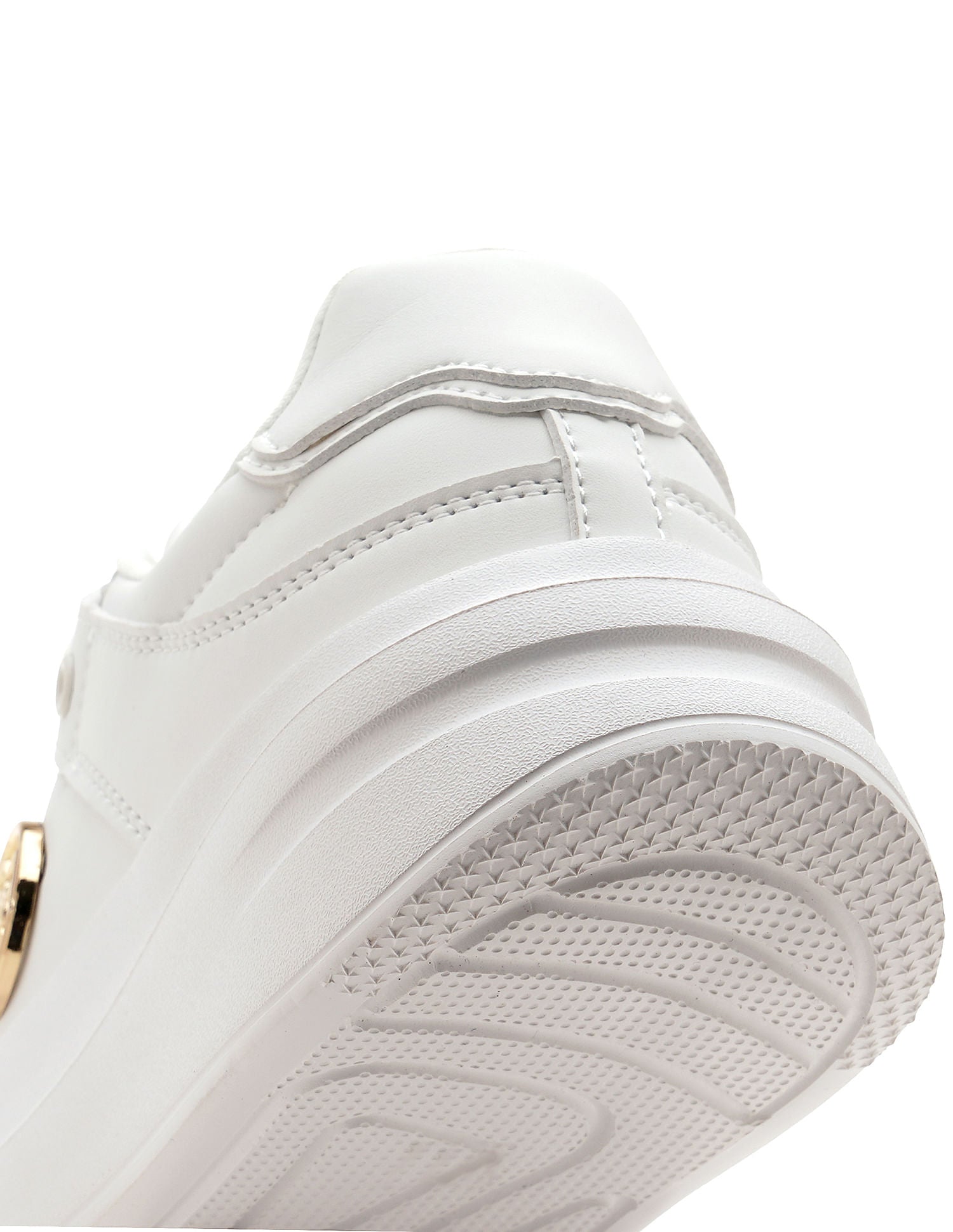 Textured Burna Metallic Logo Sneakers White - U.S. POLO ASSN. | Large