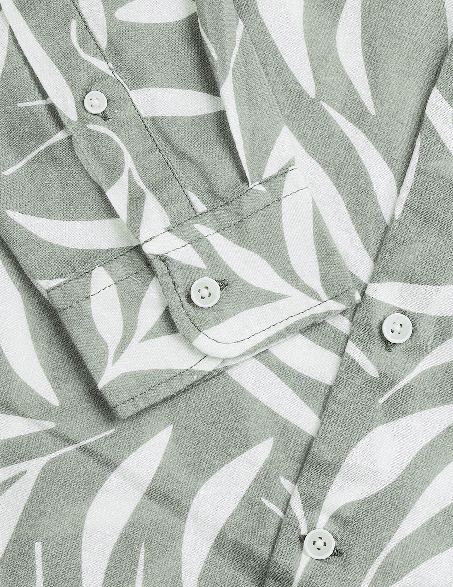 Tropical Printed Regular Fit Shirt Light Green - U.S. Polo Assn. India | Large