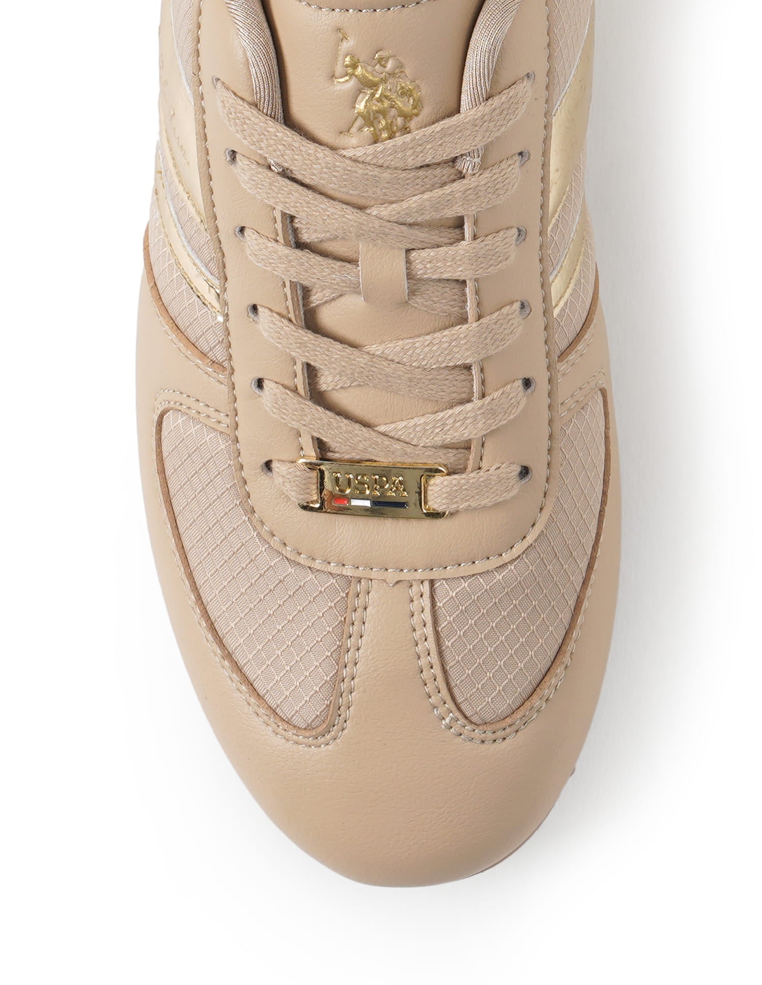 Nemsy Retro Sneakers Shoes Beige - U.S. Polo Assn. India | Large