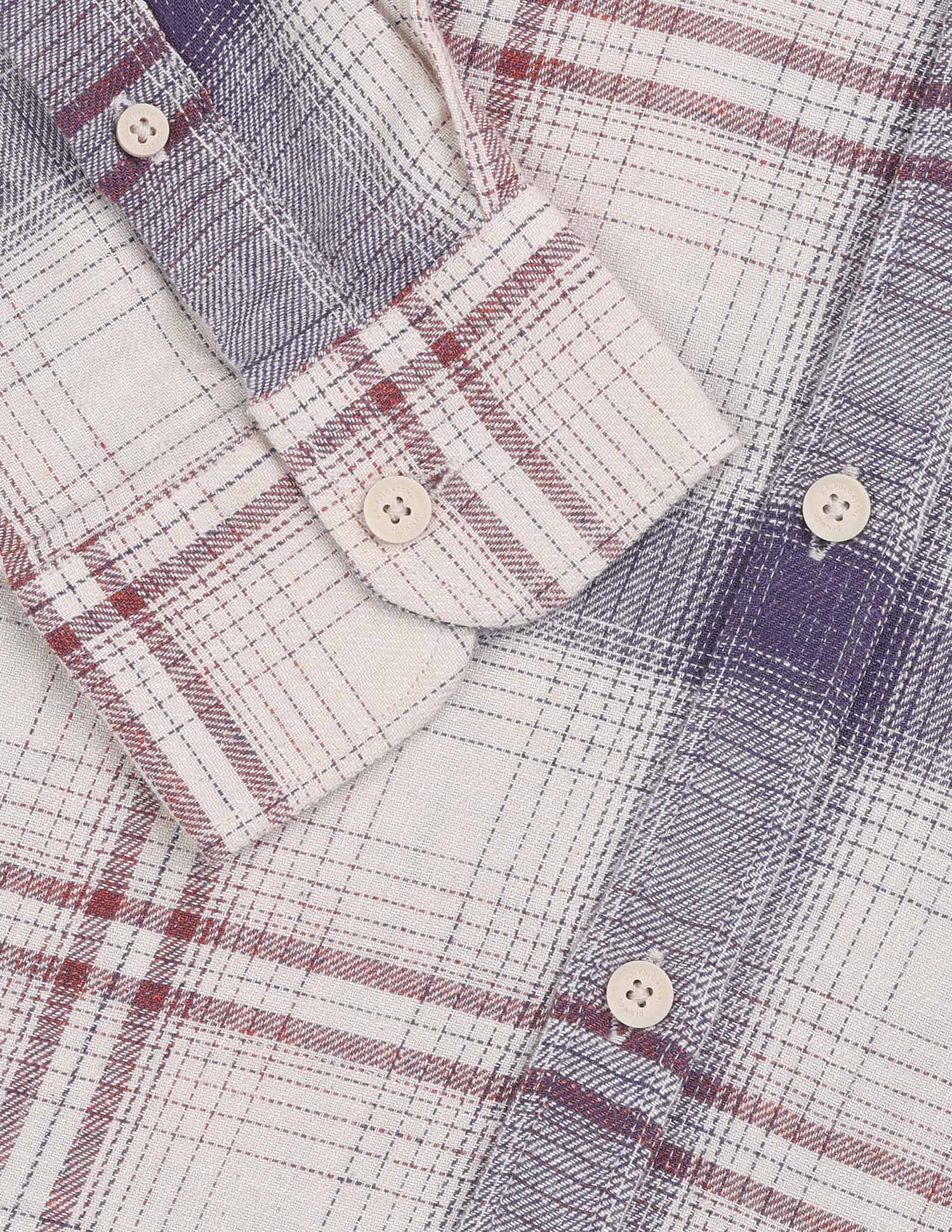 Twill Tartan Checked Shirt Ivory - U.S. POLO ASSN. | Large