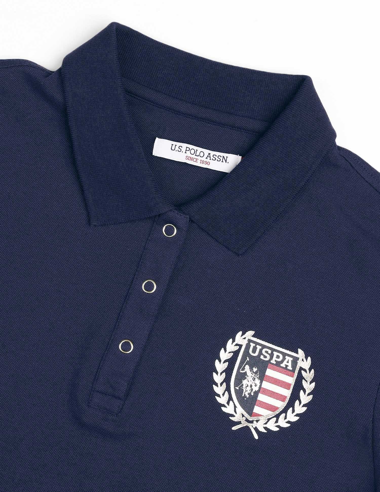 Regular Fit Solid Polo Shirt Blue - U.S. POLO ASSN. | Large