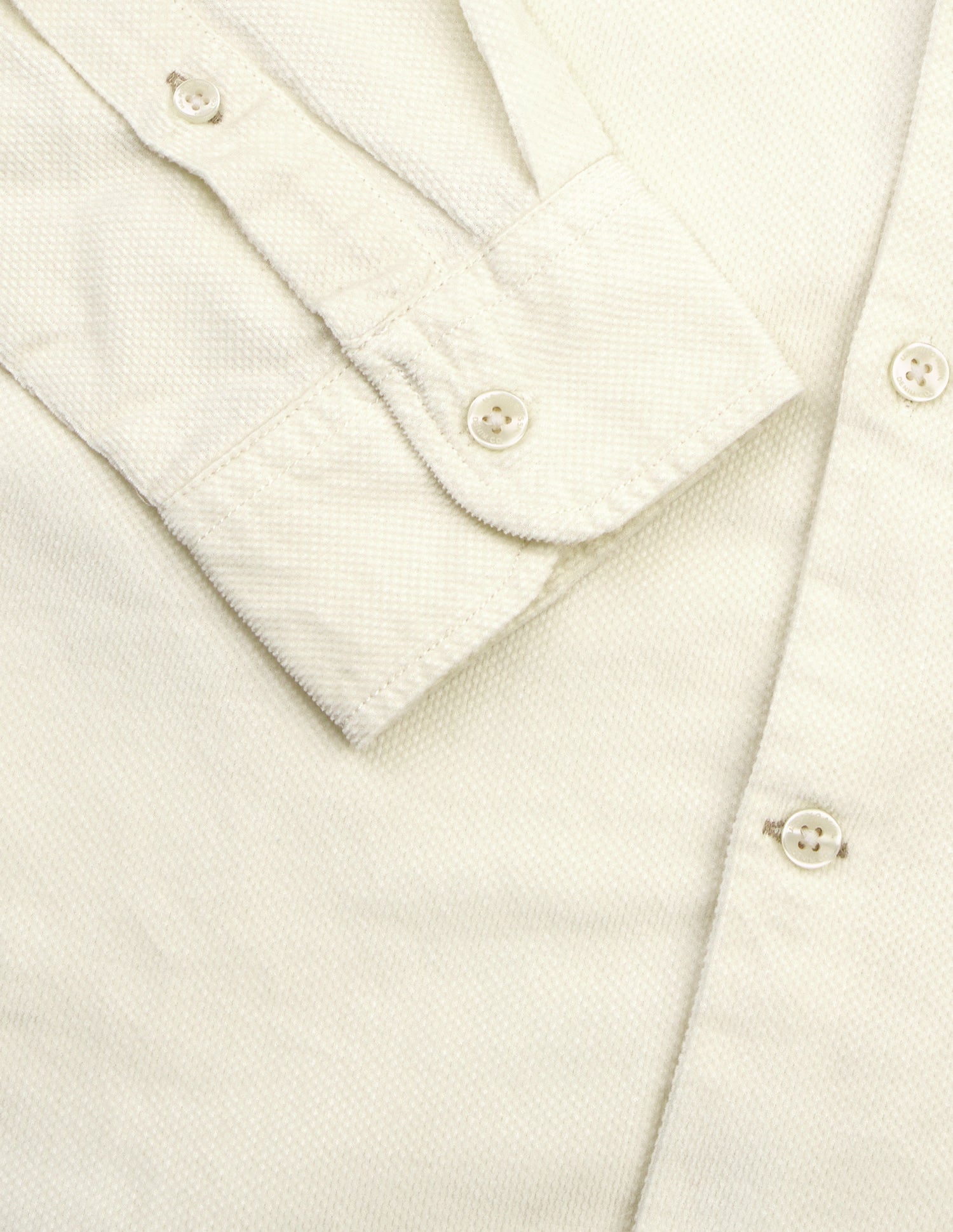 Corduroy Regular Fit Shirt Ivory - U.S. Polo Assn. India | Large