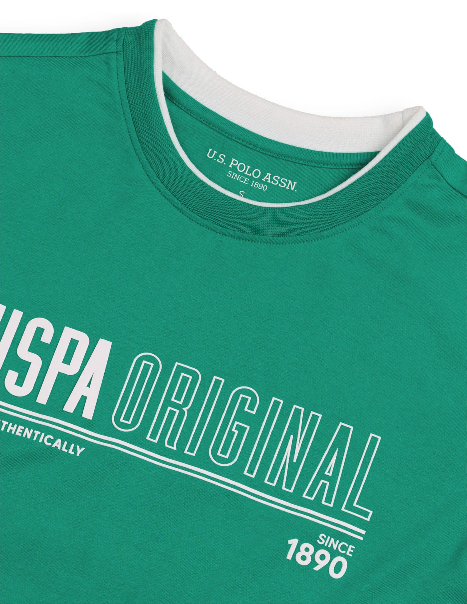 Shrunken Regular Fit T-Shirt Green - U.S. Polo Assn. India | Large