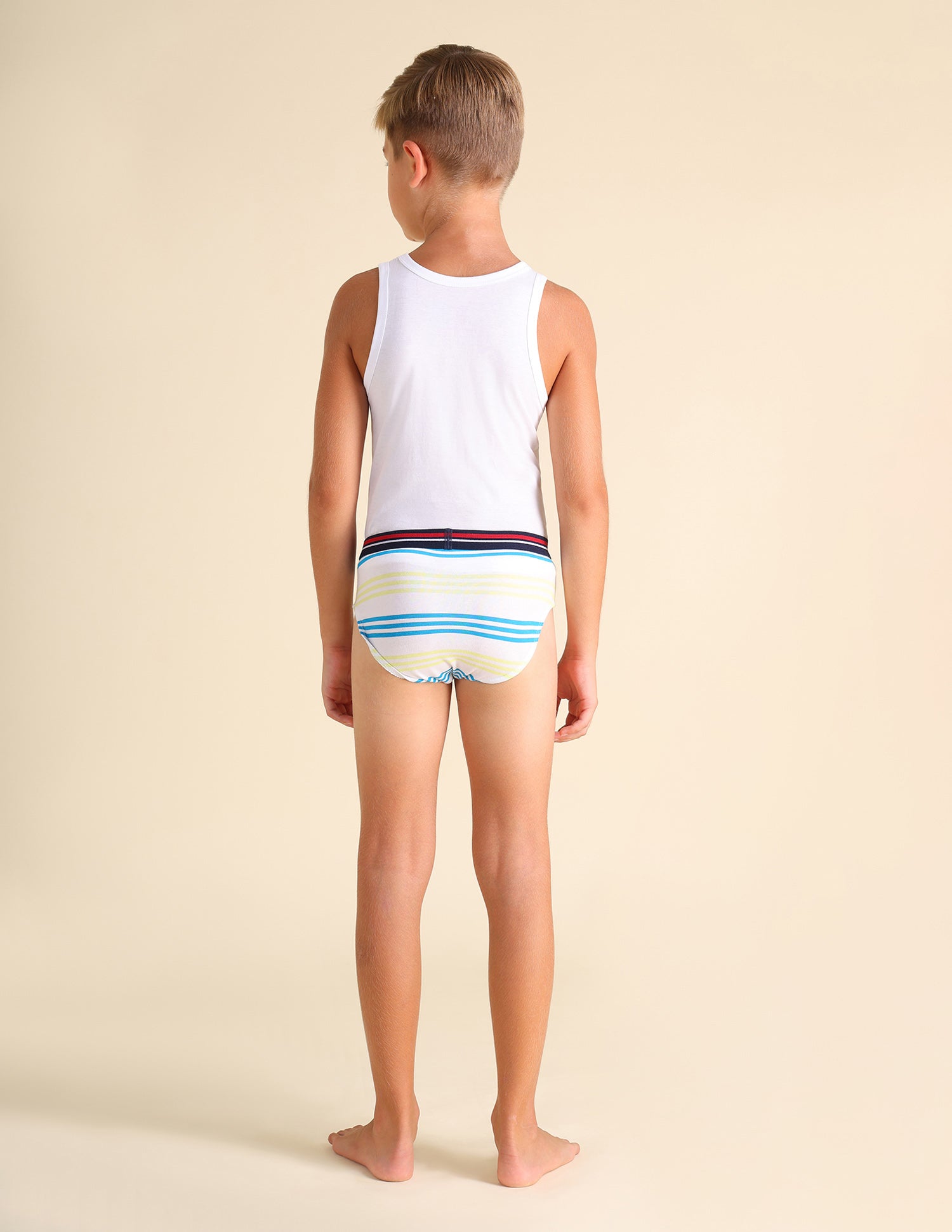 Mid Rise Cotton Spandex EKB03 Briefs - Pack Of 3 White, Lime Green and Yellow - U.S. POLO ASSN. | Large