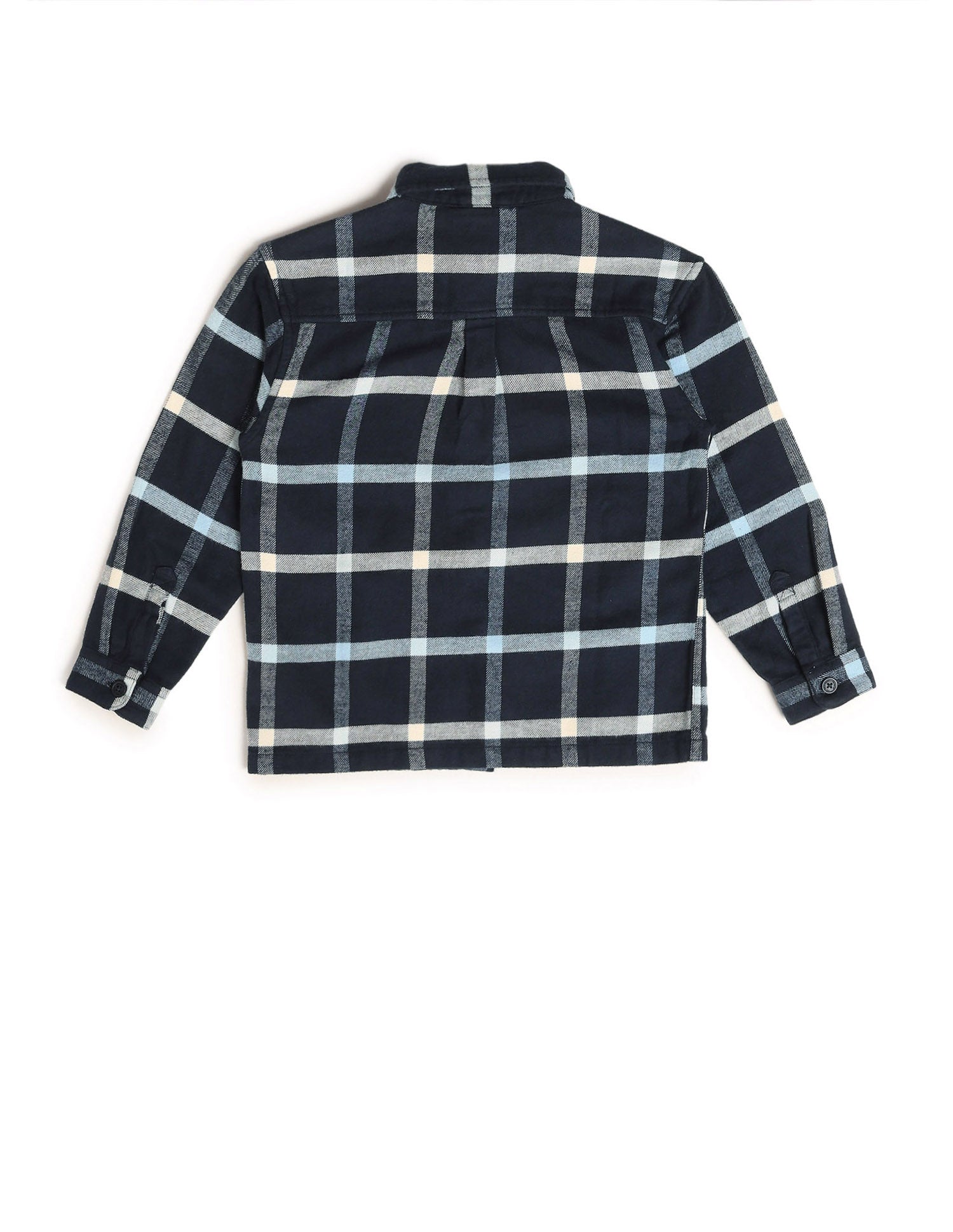 Boys Windowpane Checked Twill Shirt Navy - U.S. POLO ASSN. | Large