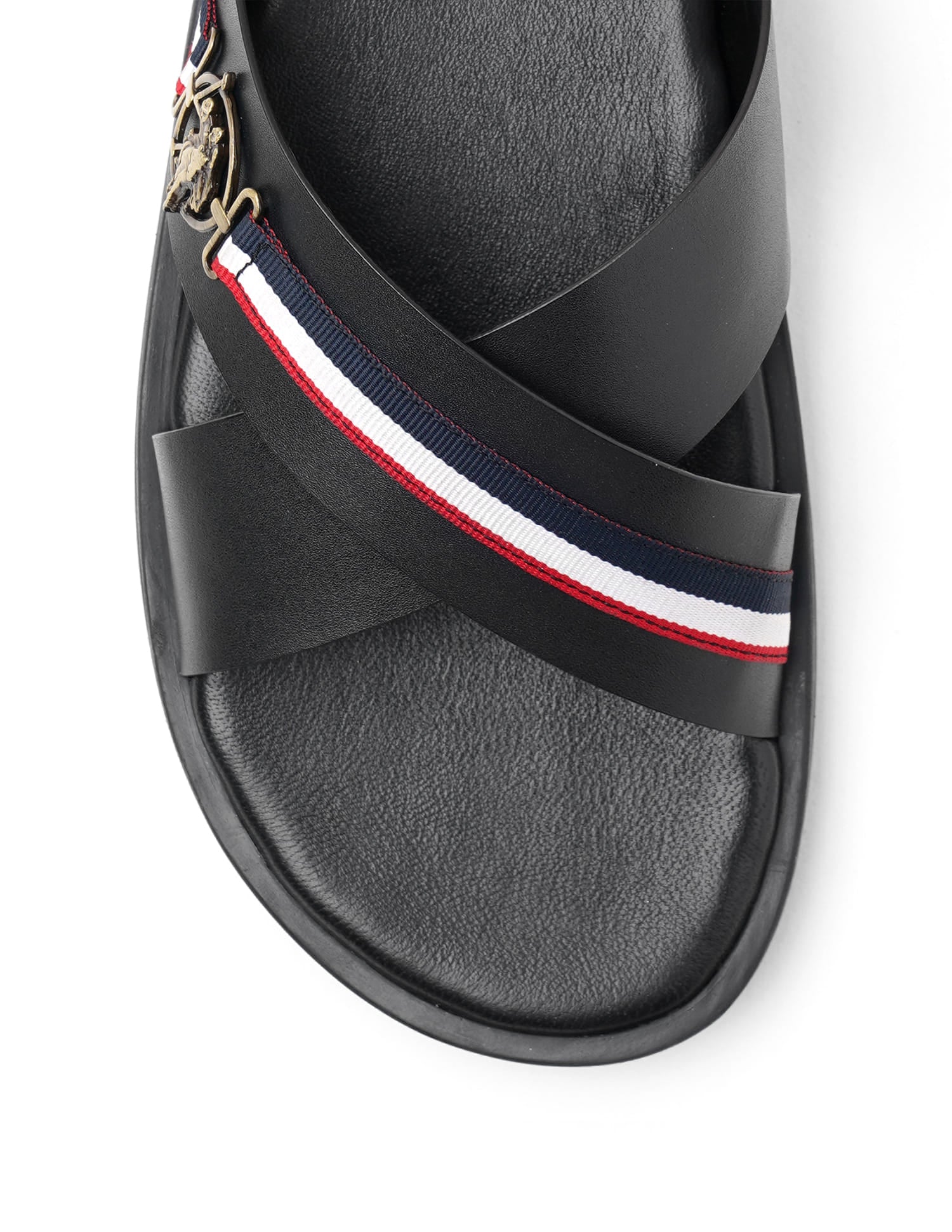 Men Strap Fran Sandals Black - U.S. Polo Assn. India | Large
