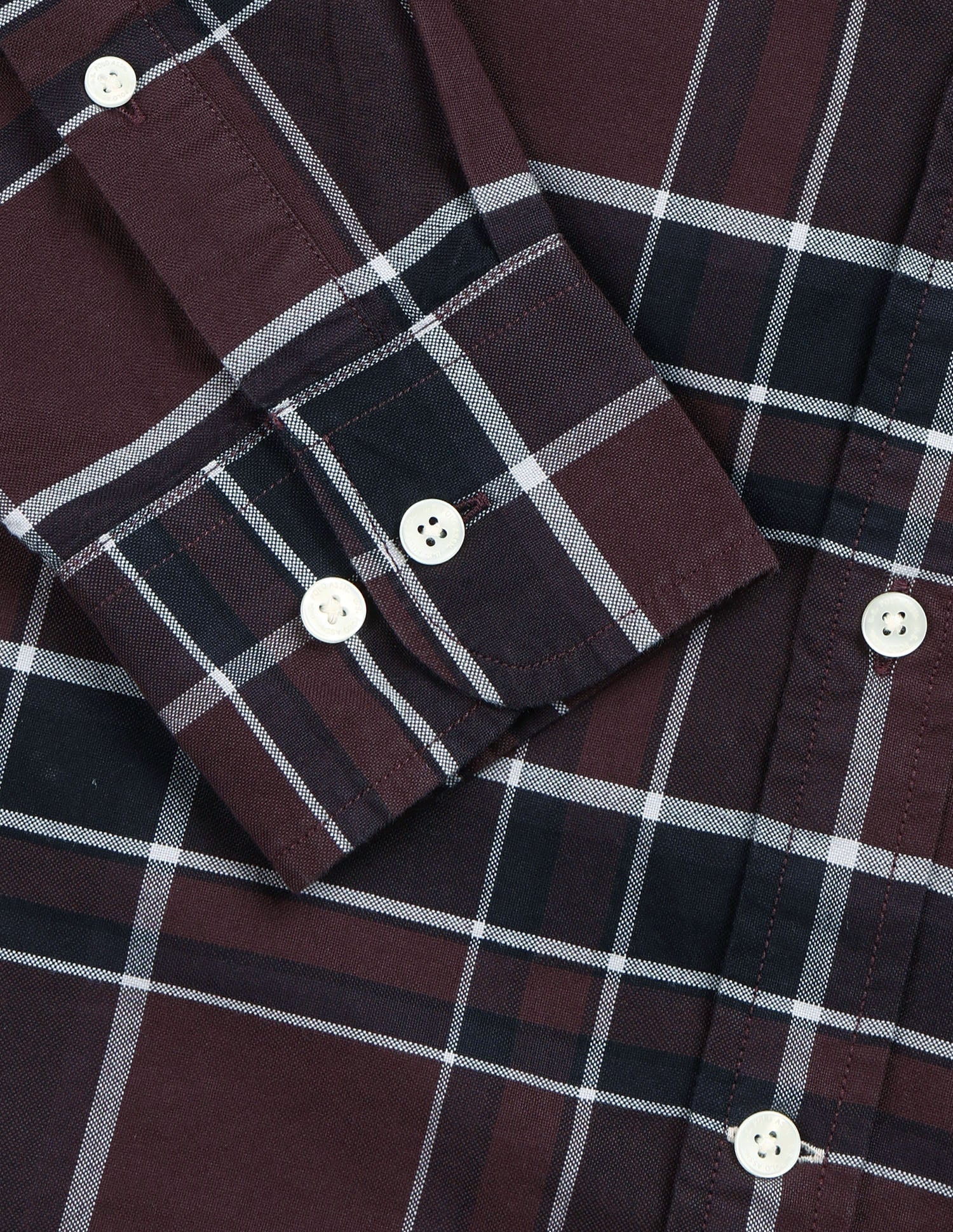 Oxford Grid Tattersall Checked Shirt Burgundy - U.S. Polo Assn. India | Large