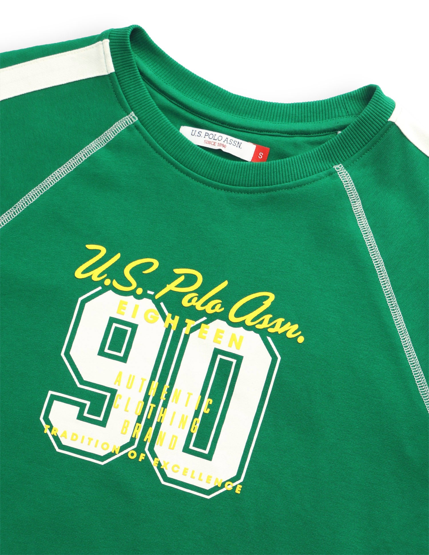 Brand Printed Regular Fit Sweatshirt Green - U.S. Polo Assn. India | Large