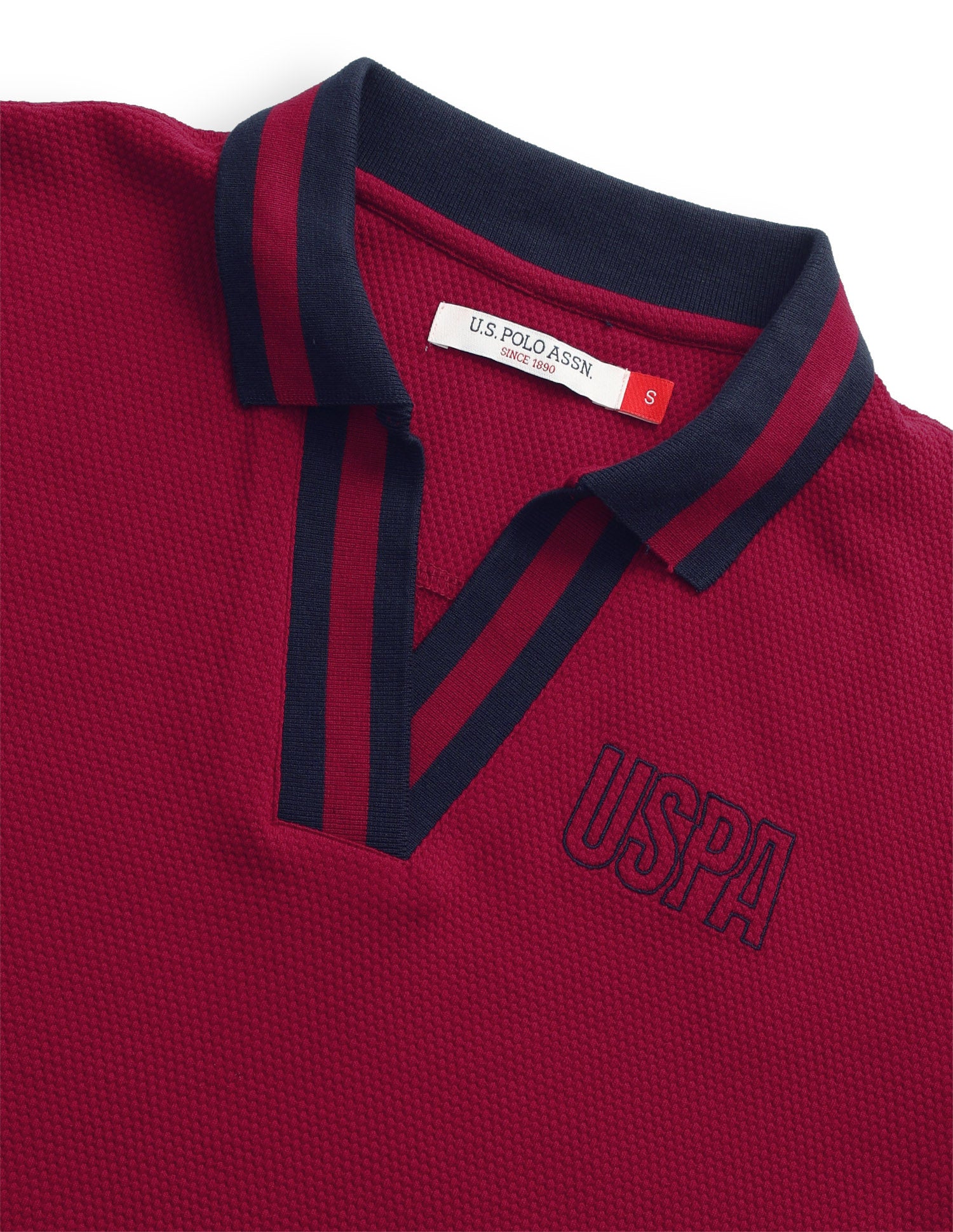 Solid Regular Fit Polo Shirt Red - U.S. Polo Assn. India | Large
