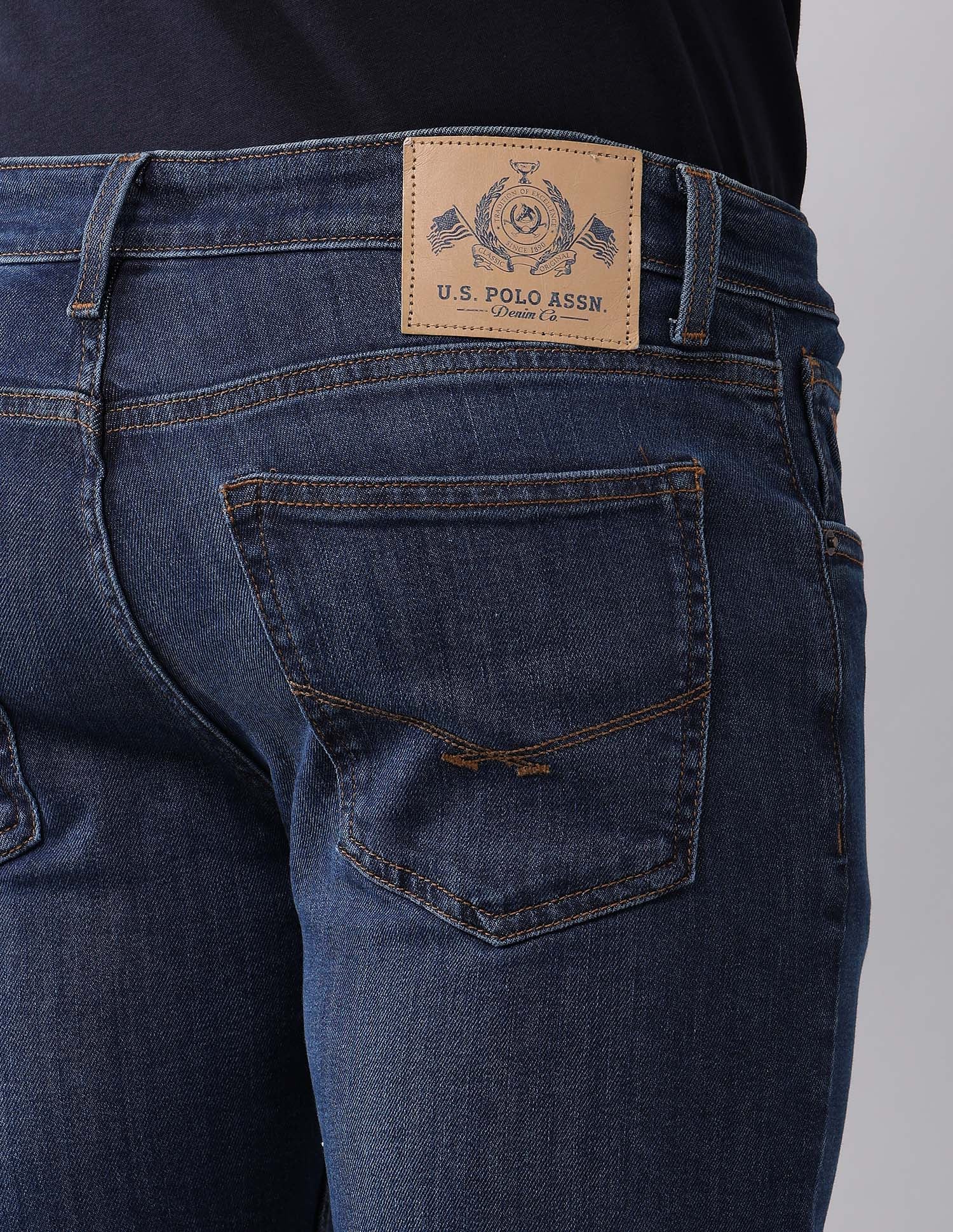 Regallo Skinny Fit Blue Jeans Blue - U.S. Polo Assn. India | Large