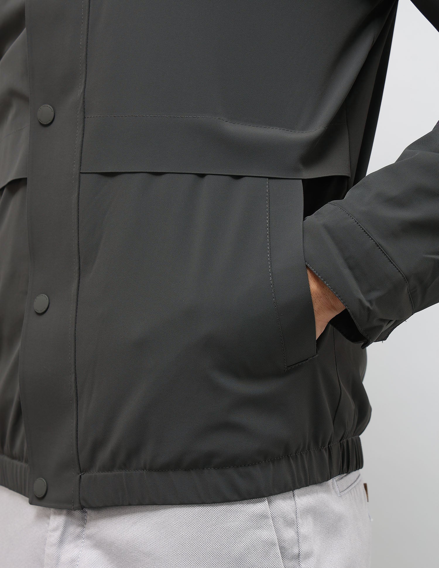 Regular Fit Solid Jacket Dark Grey - U.S. POLO ASSN. | Large