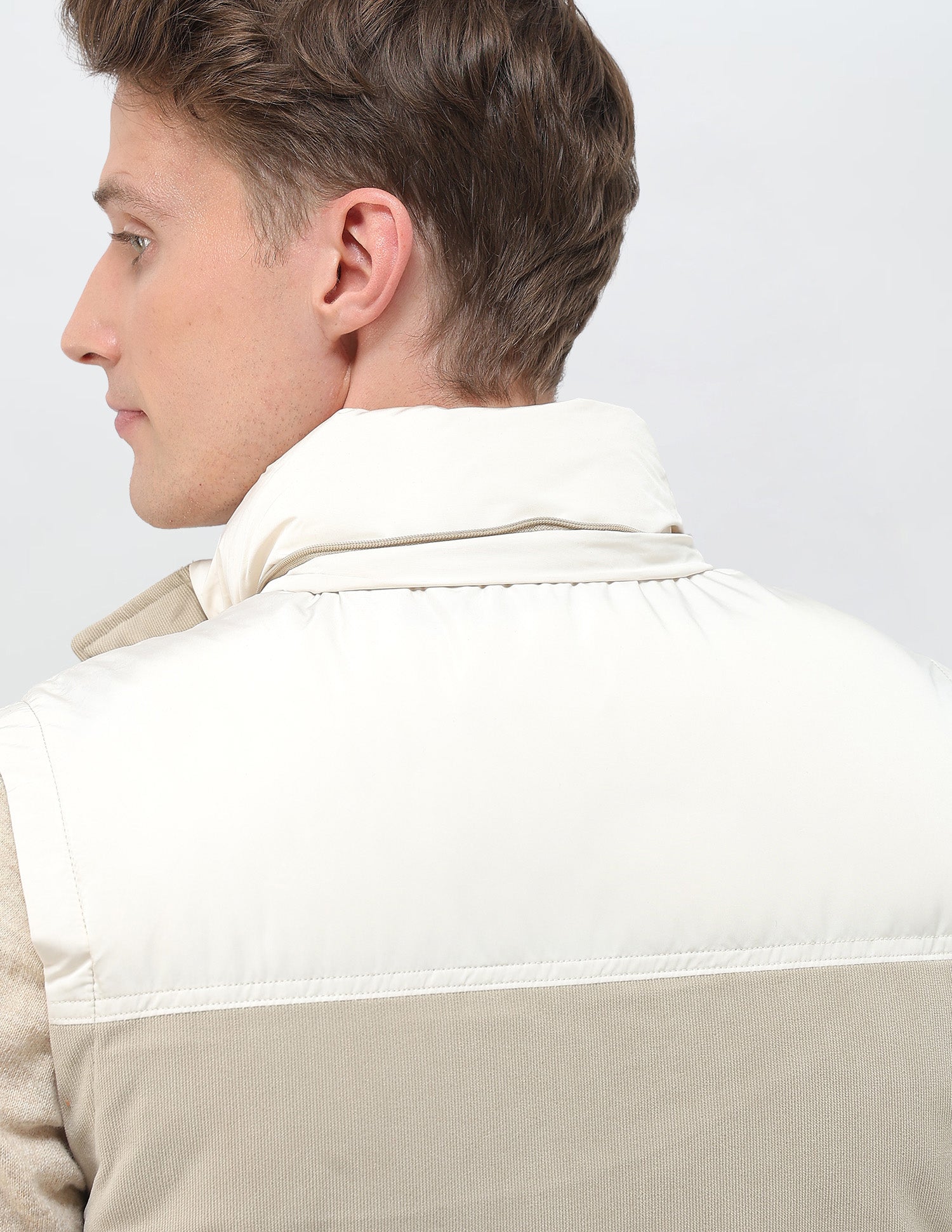 Colour Blocked Regular Fit Jacket Beige - U.S. POLO ASSN. | Large