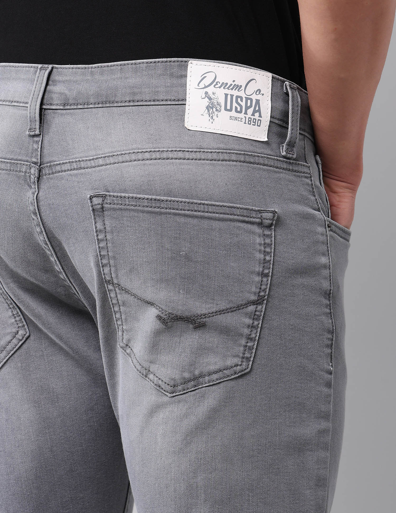 Henry Tapered Fit Grey Jeans Grey - U.S. Polo Assn. India | Large