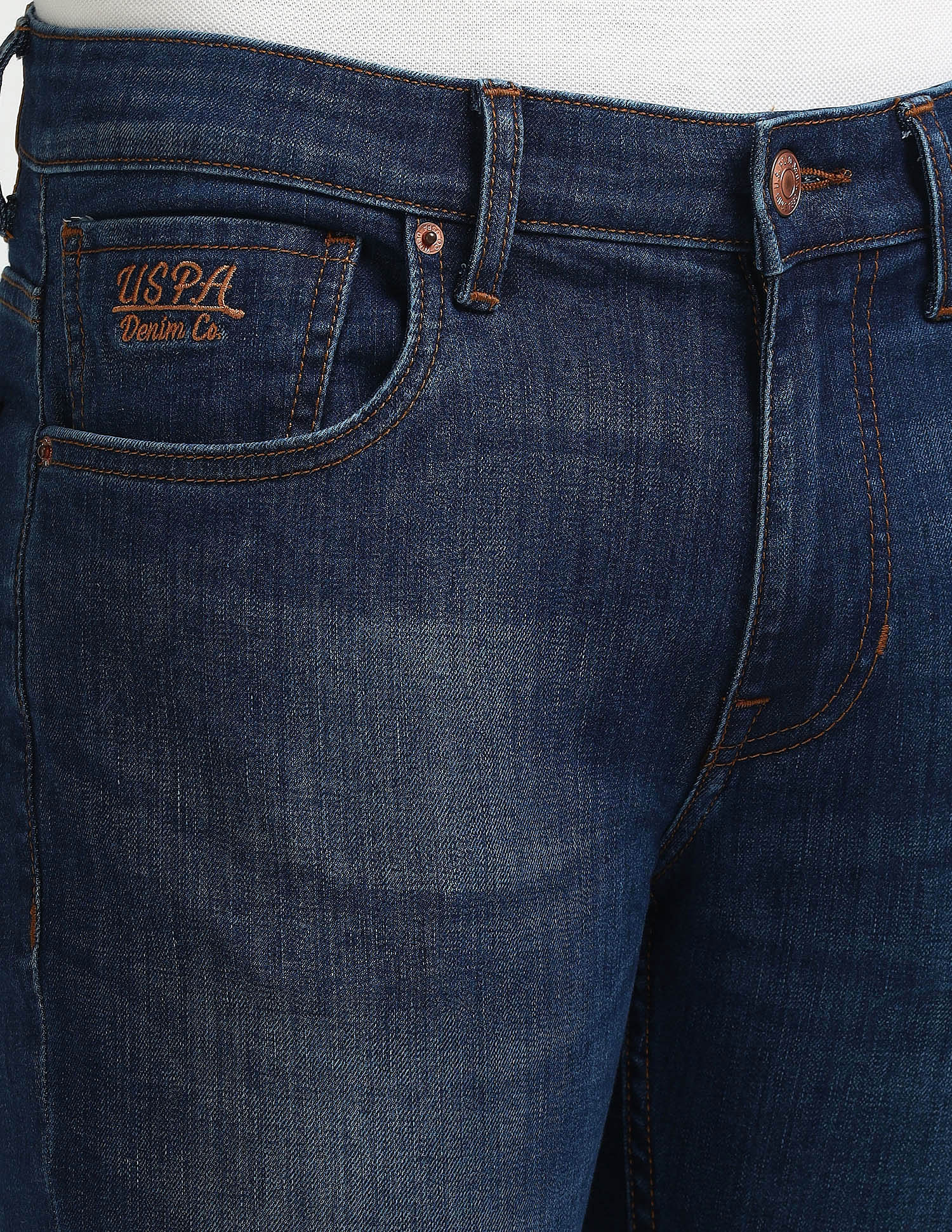 Brandon Slim Tapered Blue Jeans Blue - U.S. Polo Assn. India | Large