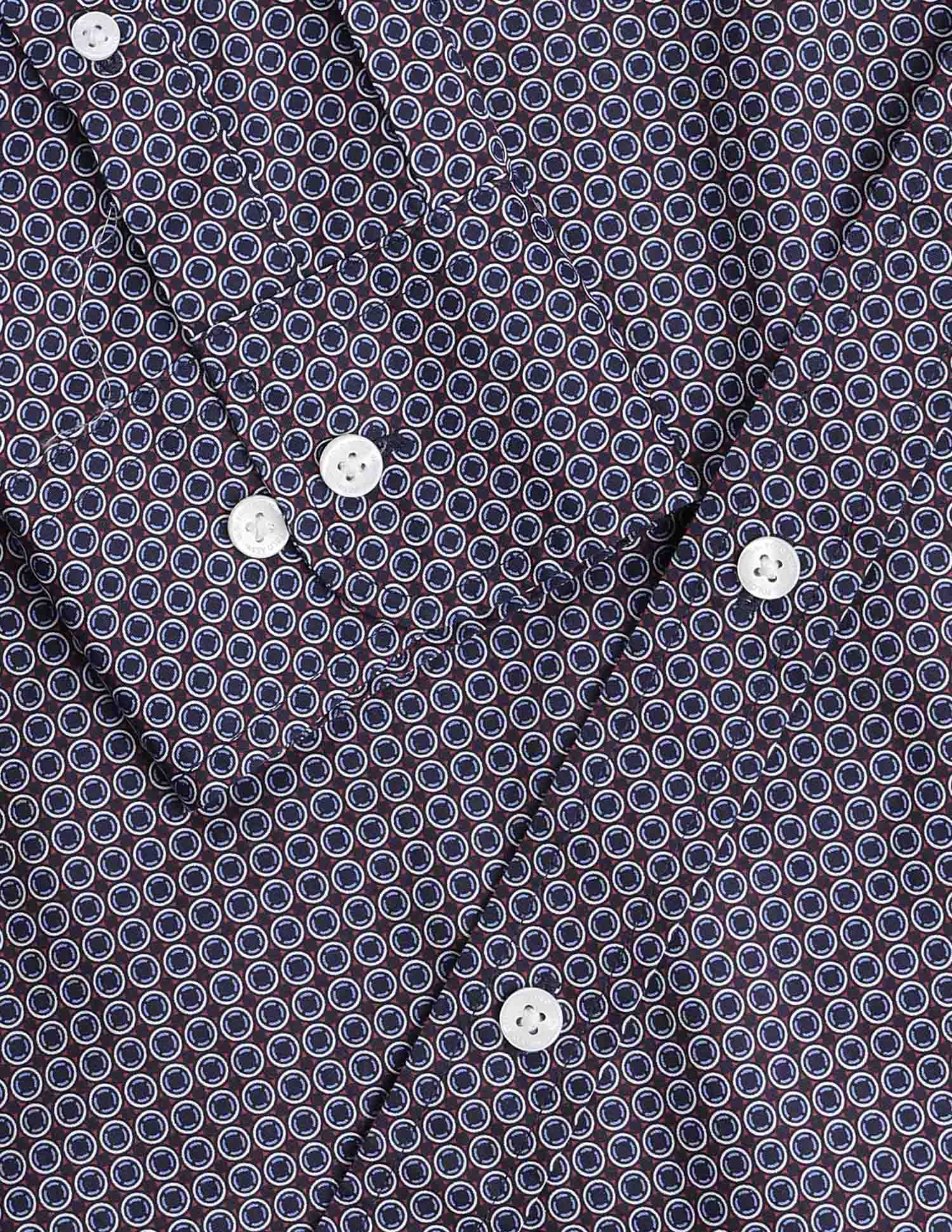 Geometric Printed Tailored Fit Shirt Navy - U.S. Polo Assn. India | Large