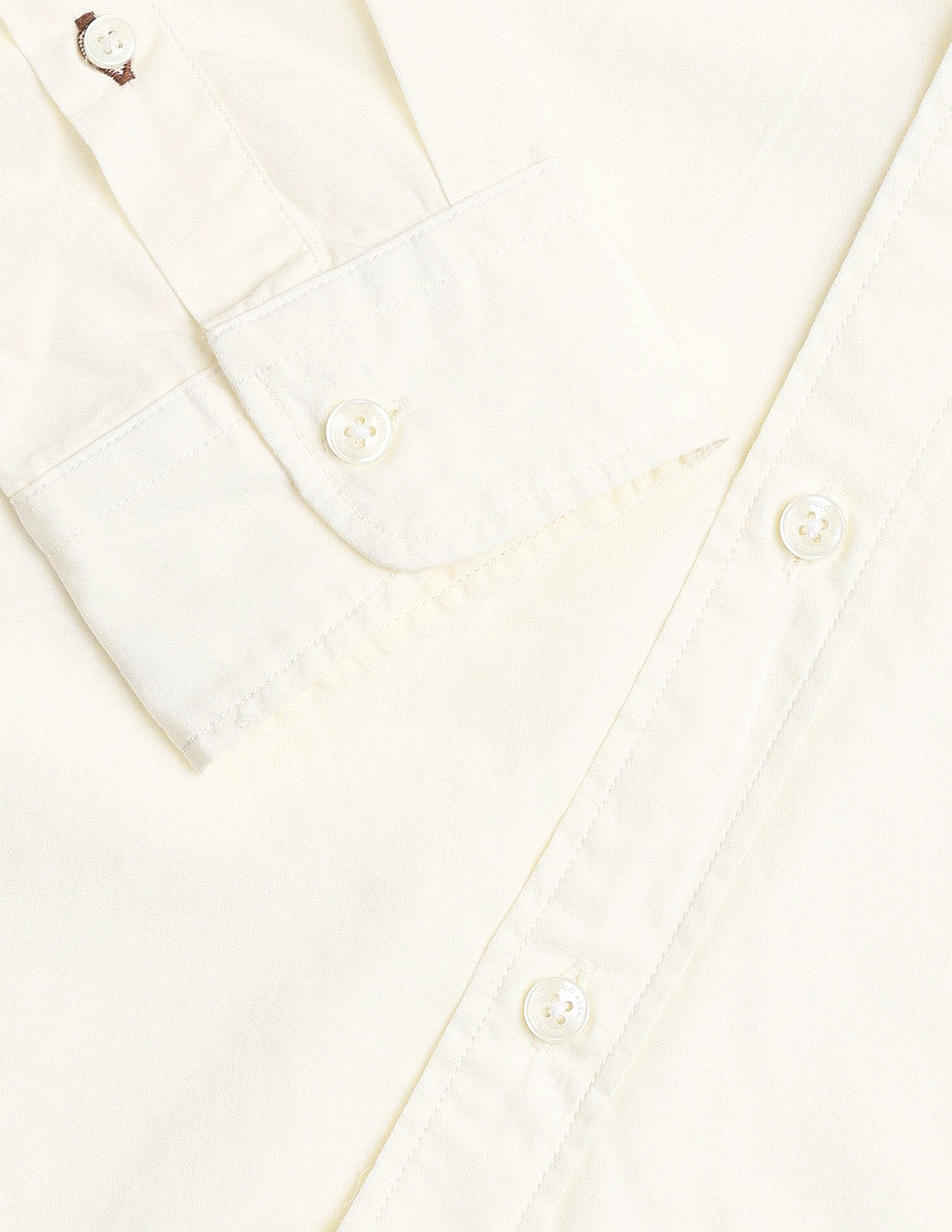 Pure Cotton Regular Fit Shirt Cream - U.S. Polo Assn. India | Large