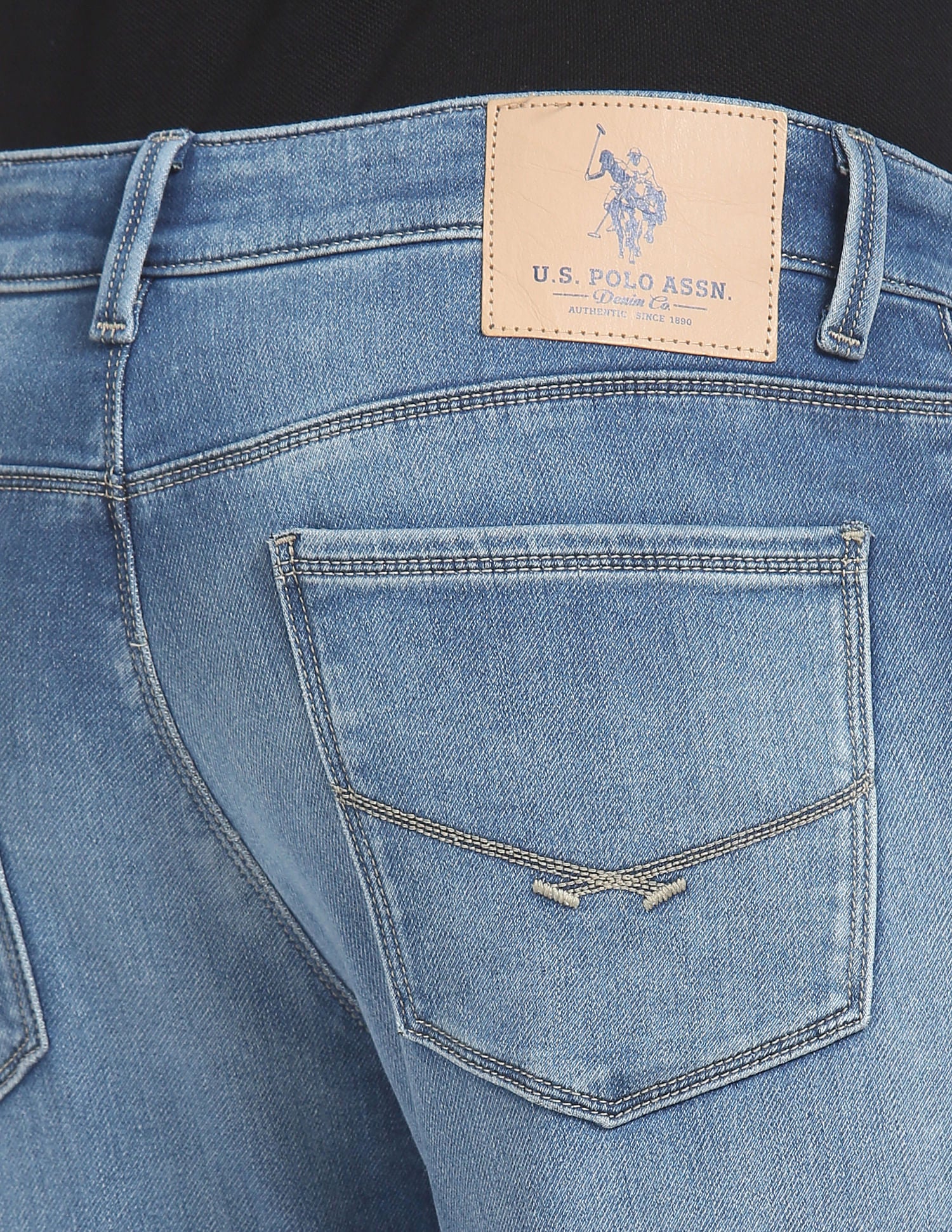 Mid Rise Brandon Slim Tapered Fit Jeans Blue - U.S. Polo Assn. India | Large