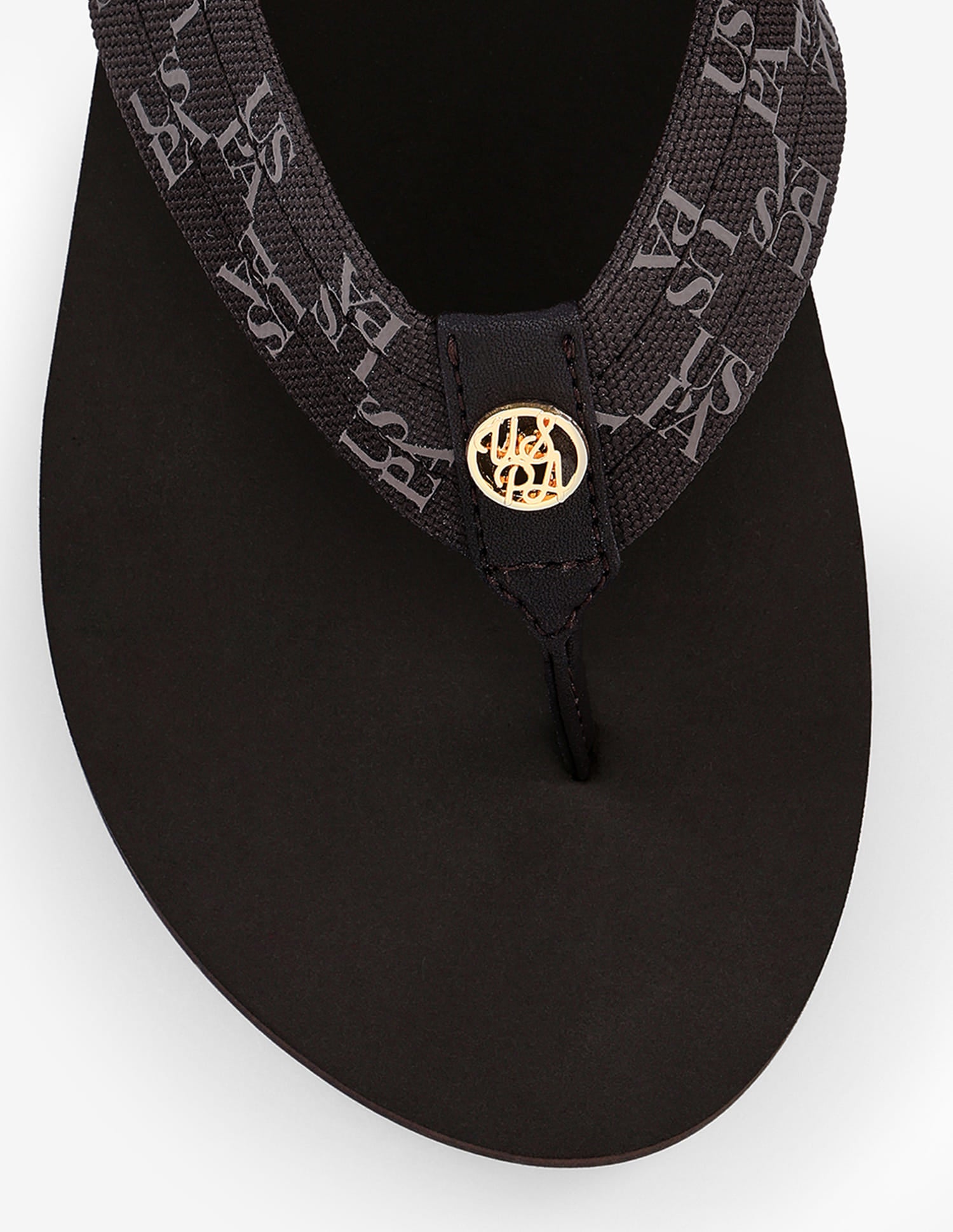 Brand Printed Rin Flip Flops Brown - U.S. Polo Assn. India | Large