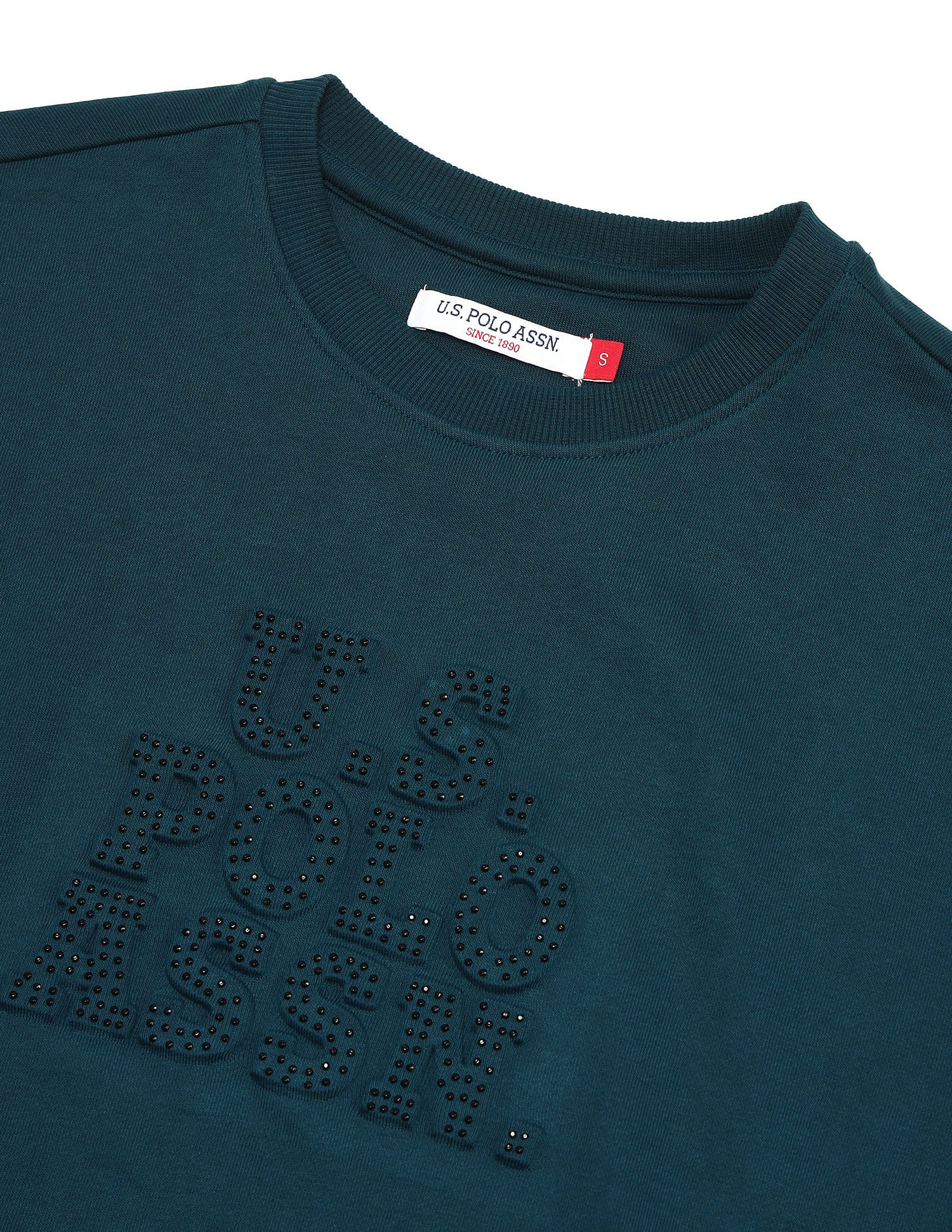 Puff Print Drop Shoulder Sweatshirt Teal - U.S. POLO ASSN. | Large