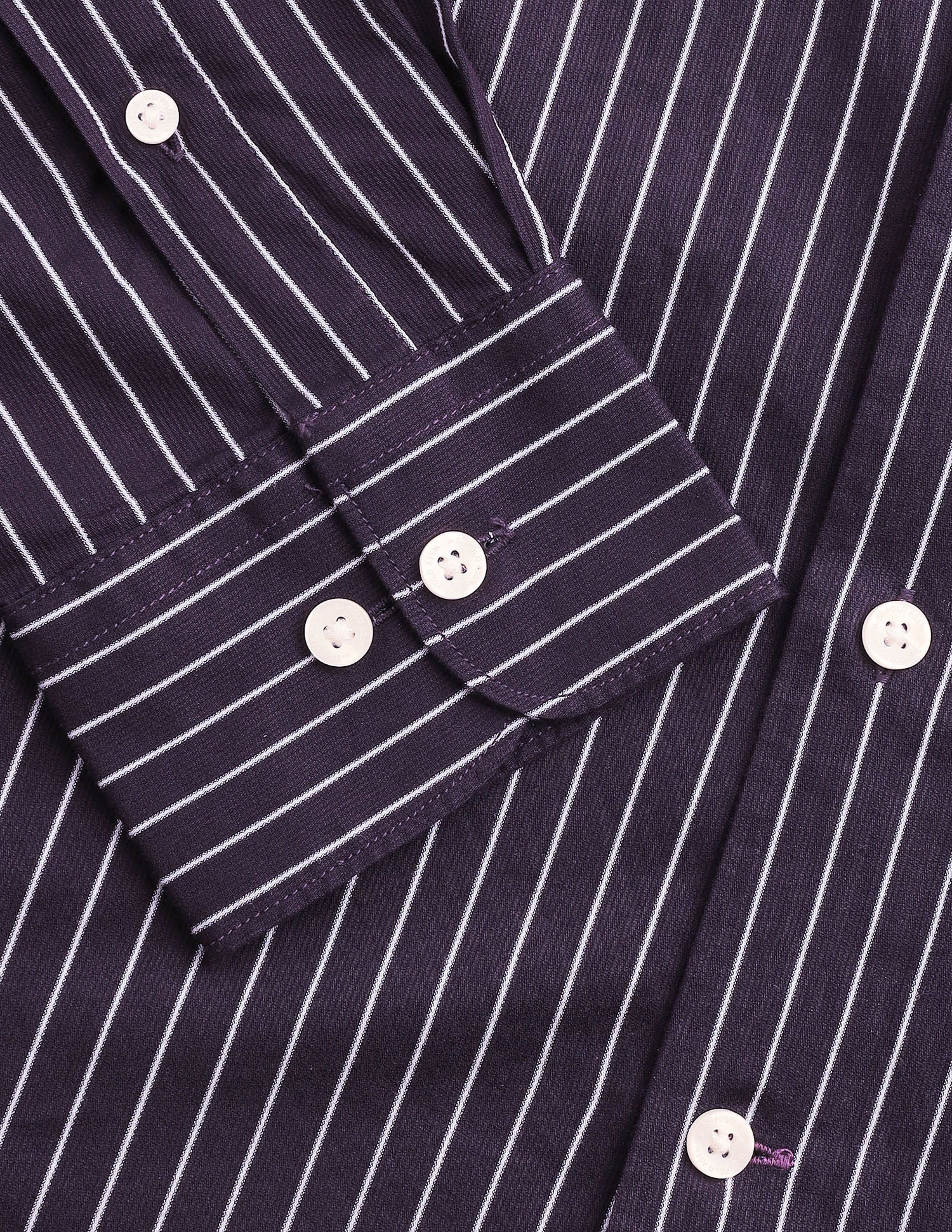 Vertical Striped Tailored Fit Shirt Purple - U.S. Polo Assn. India | Large