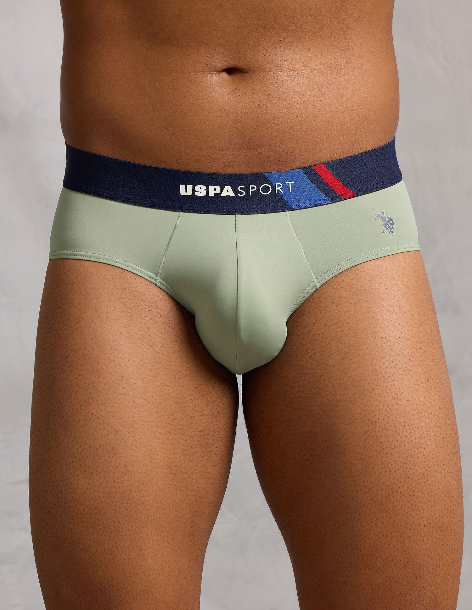 Micro Fibre Sports High Stretch Brief Pastel Green - U.S. POLO ASSN. | Large