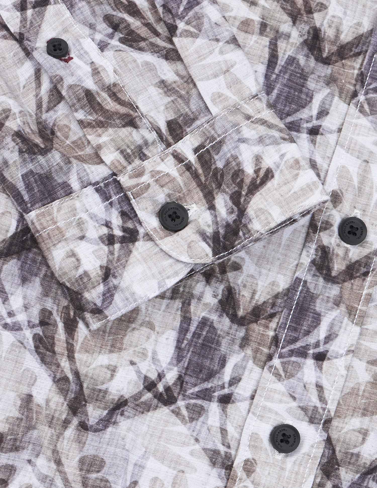 Regular Fit Floral Printed Shirt Light Olive - U.S. POLO ASSN. | Large