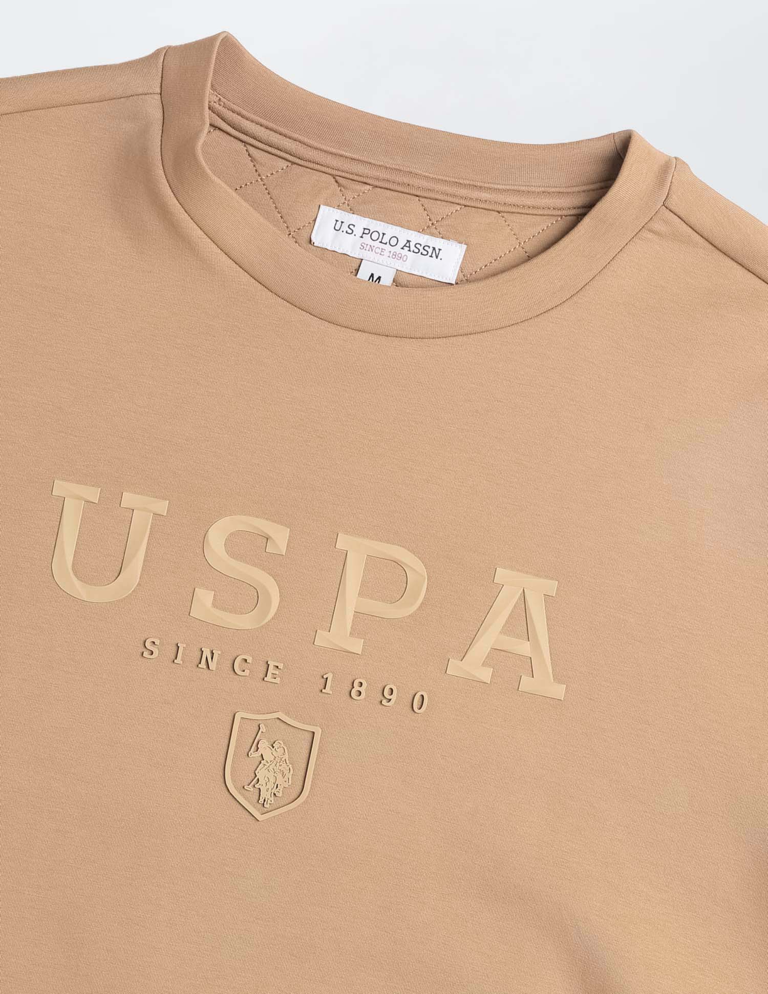 Brand Embossed Regular Fit Sweatshirt Brown - U.S. POLO ASSN. | Large