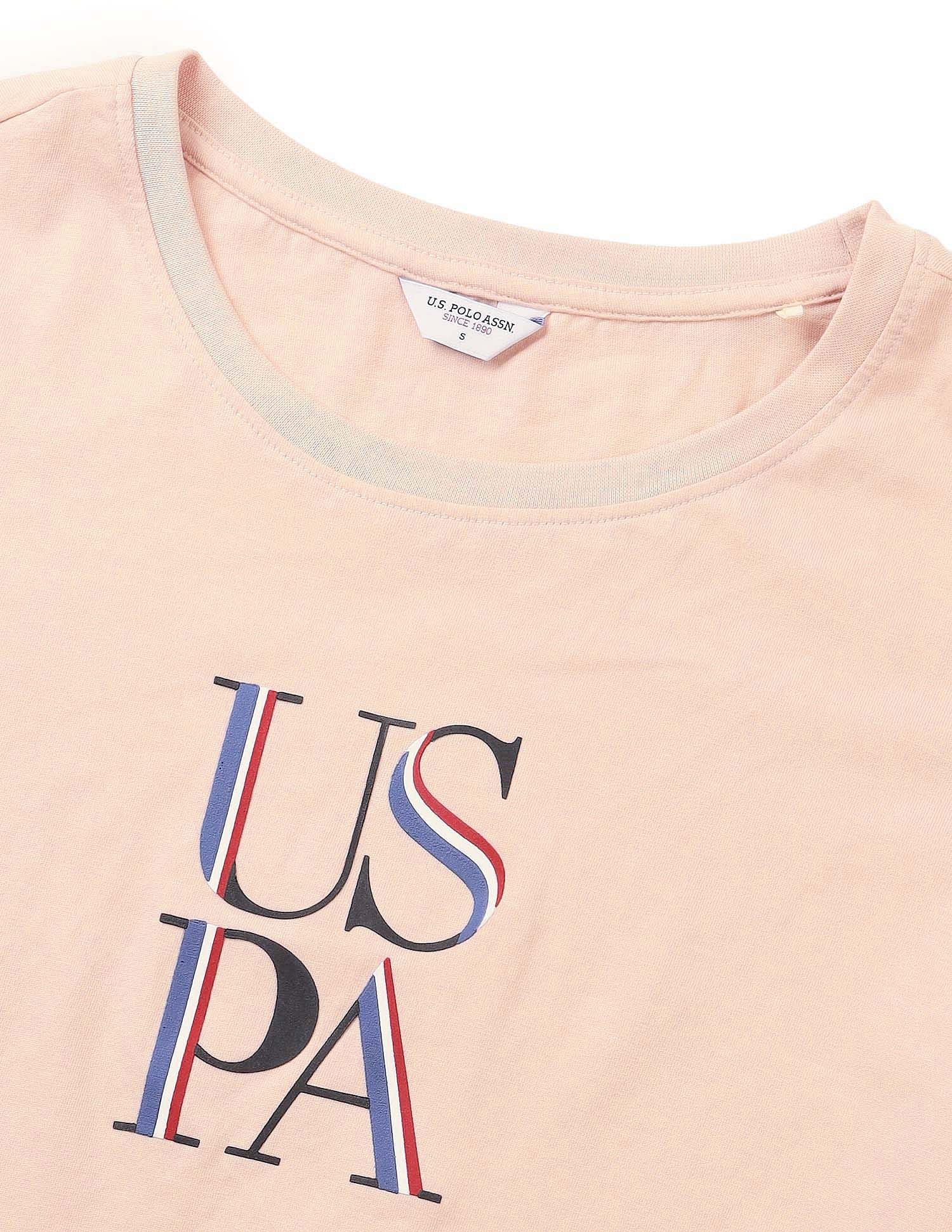 Regular Fit Brand Printed T-shirt Light Pink - U.S. POLO ASSN. | Large