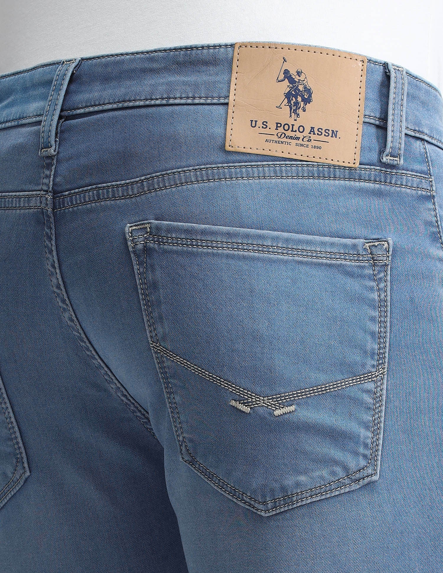 Regallo Skinny Fit Light Wash Jeans Blue - U.S. Polo Assn. India | Large