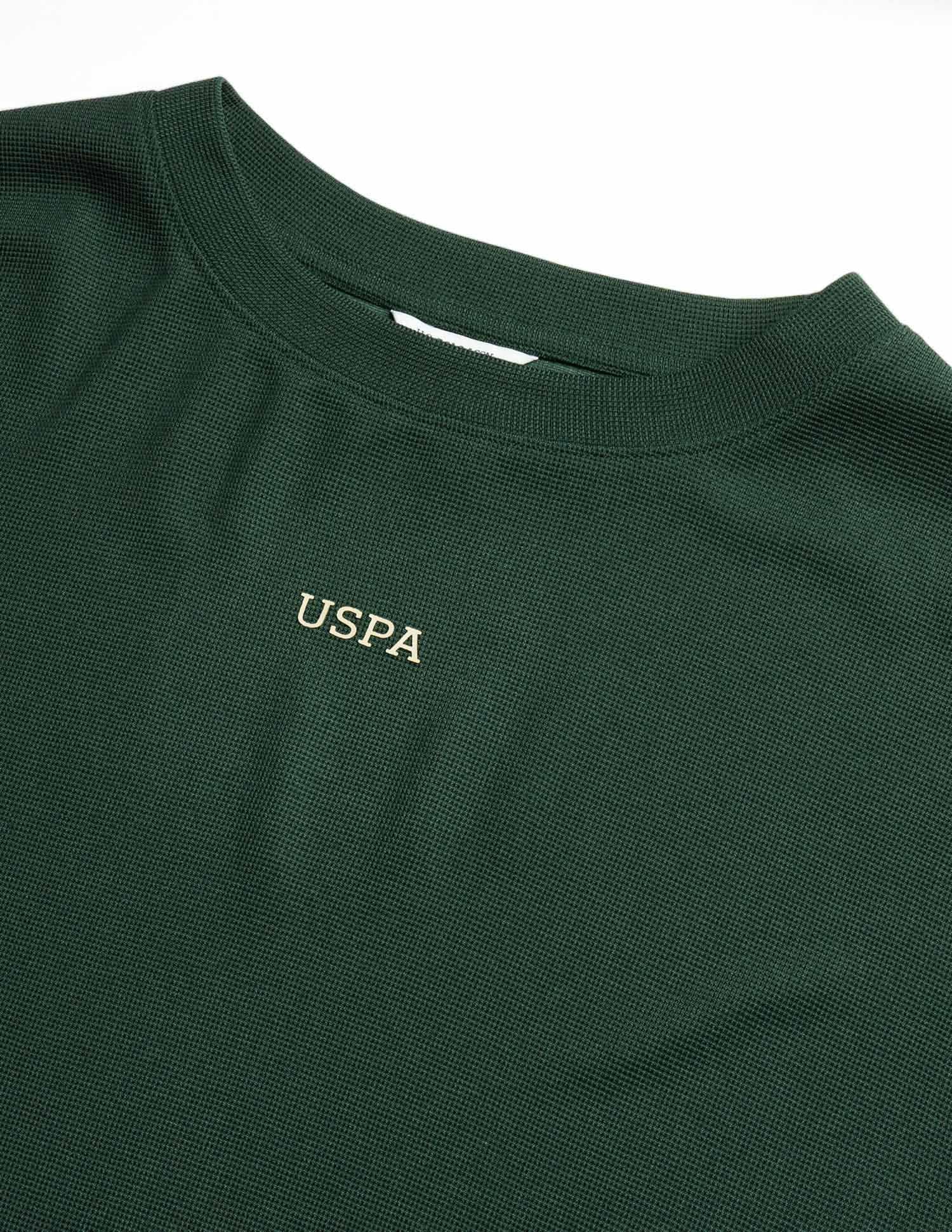 Textured Relaxed Fit T-Shirt Green - U.S. POLO ASSN. | Large
