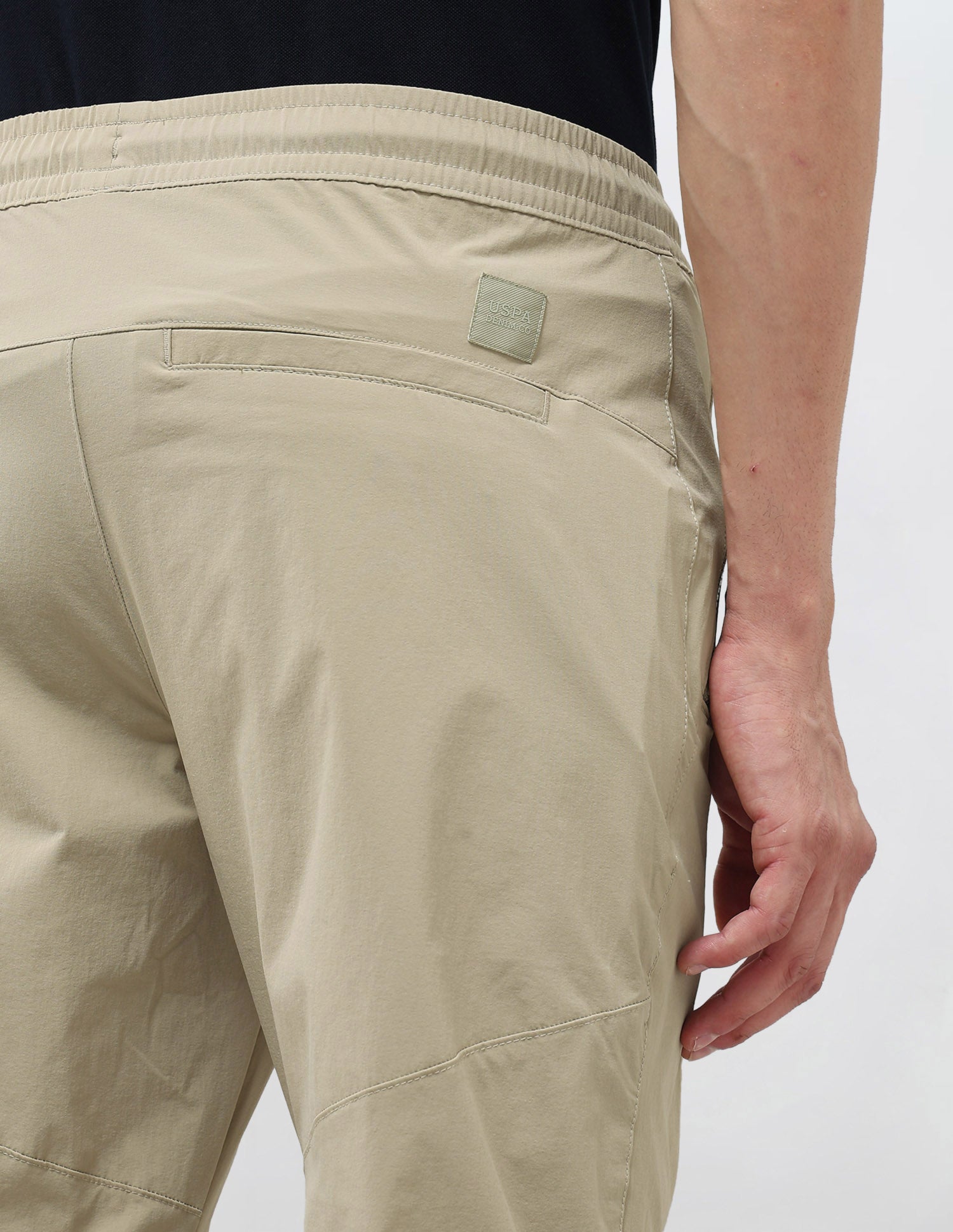 Straight Fit Mid Rise Joggers Beige - U.S. Polo Assn. India | Large