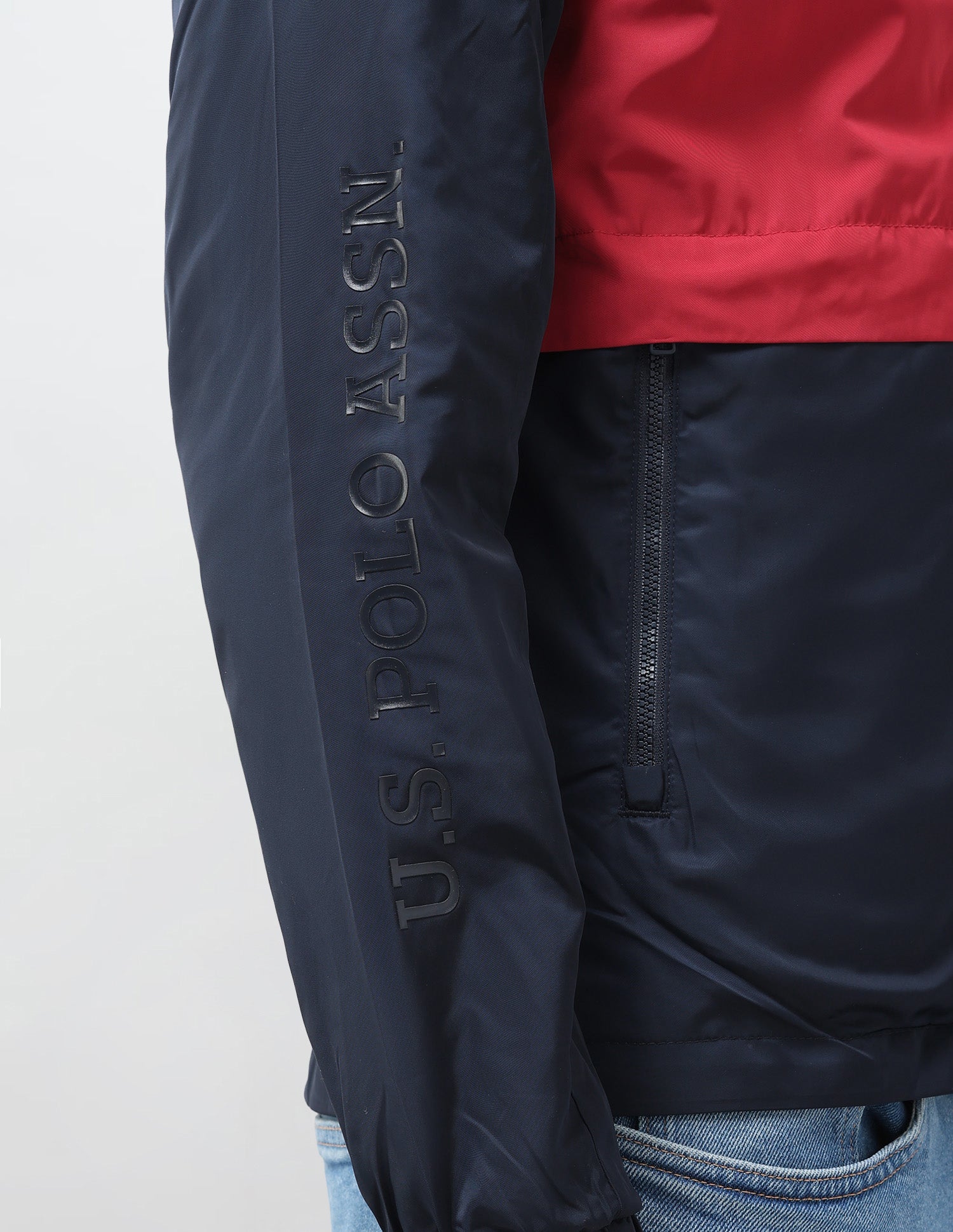 Colour Blocked Windcheater Reversible Jacket Jacket Navy - U.S. POLO ASSN. | Large