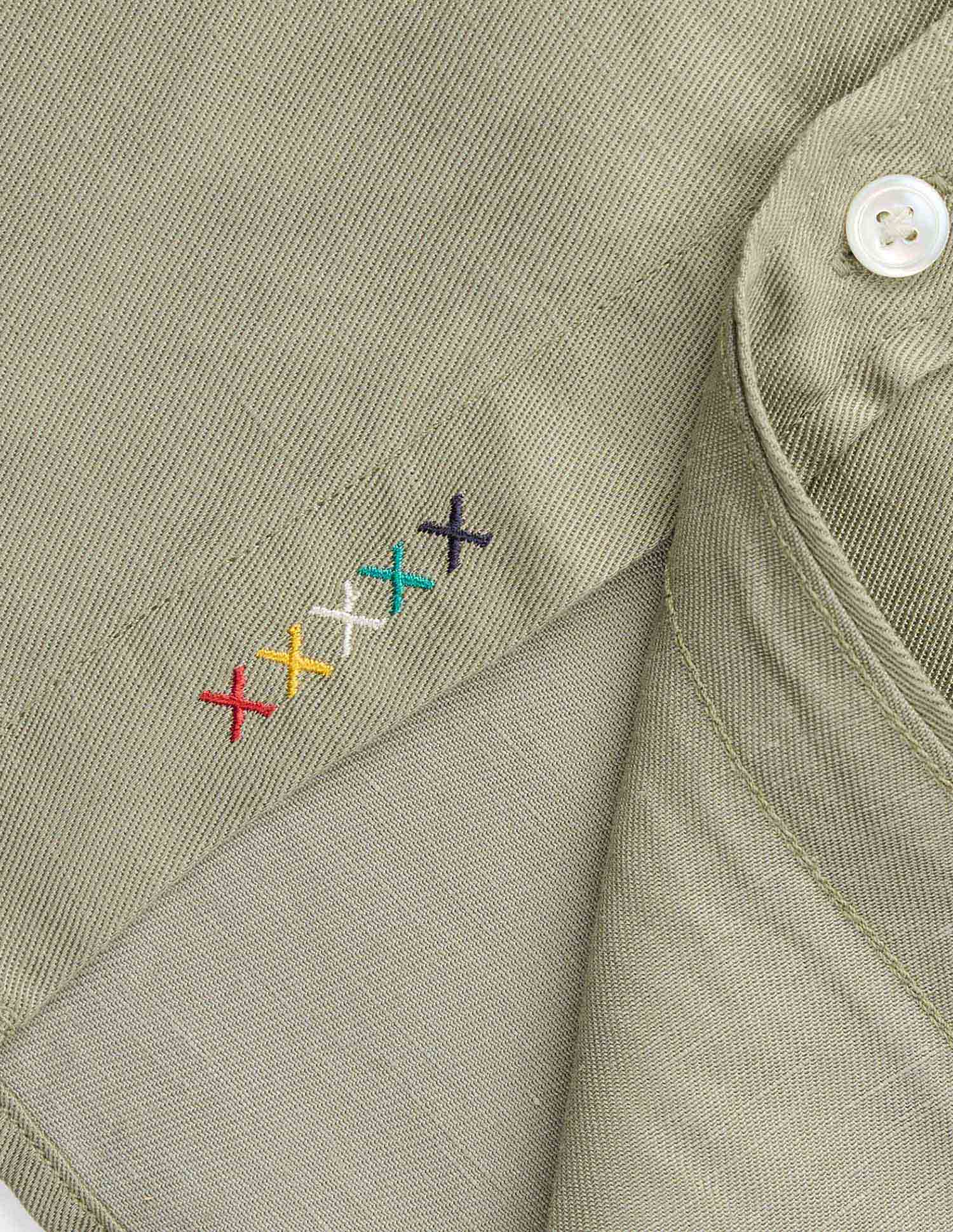 Pacho X Tailored Fit Twill Shirt Light Olive - U.S. POLO ASSN. | Large