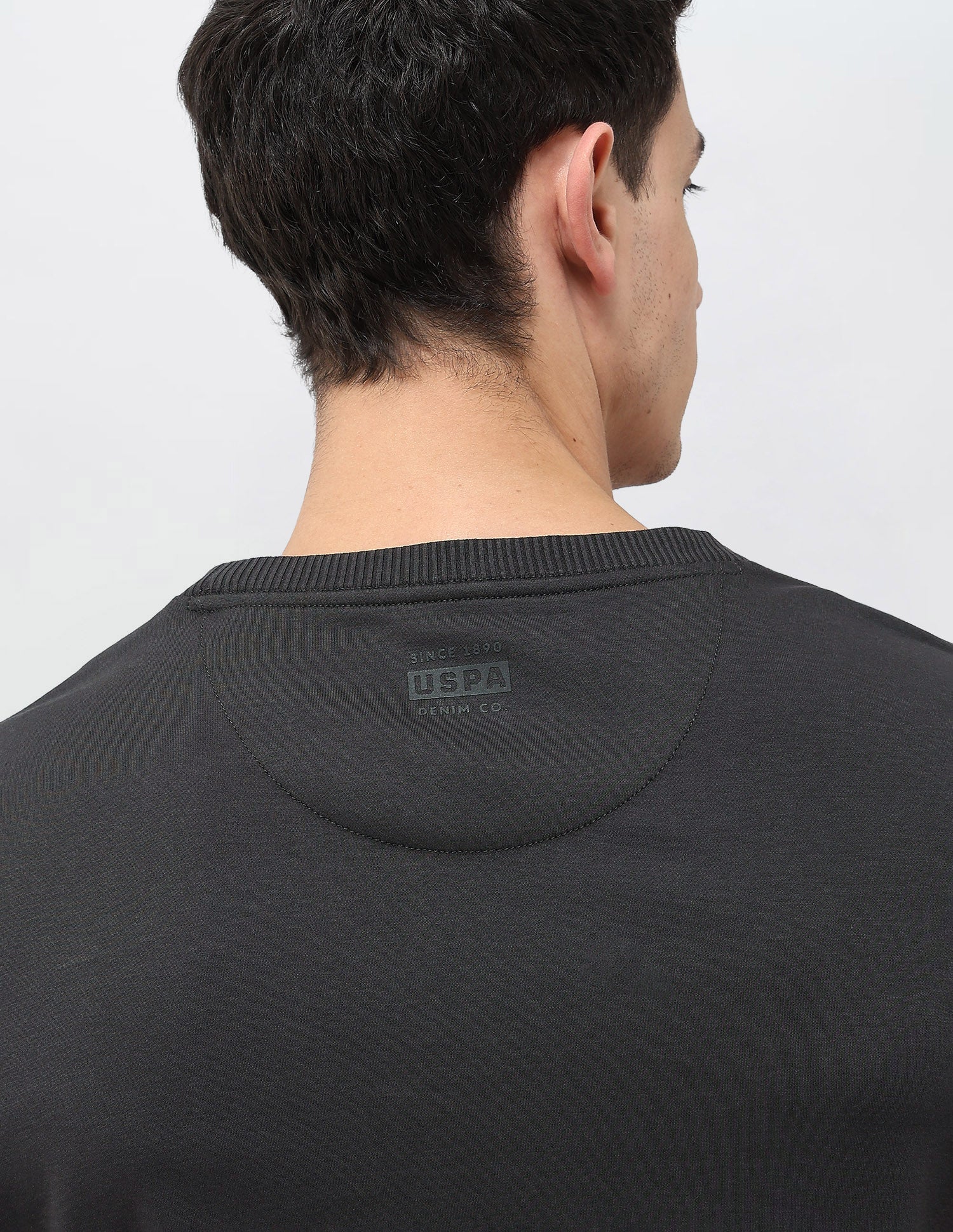 Monochrome Brand Embossed T-Shirt Dark Grey - U.S. POLO ASSN. | Large