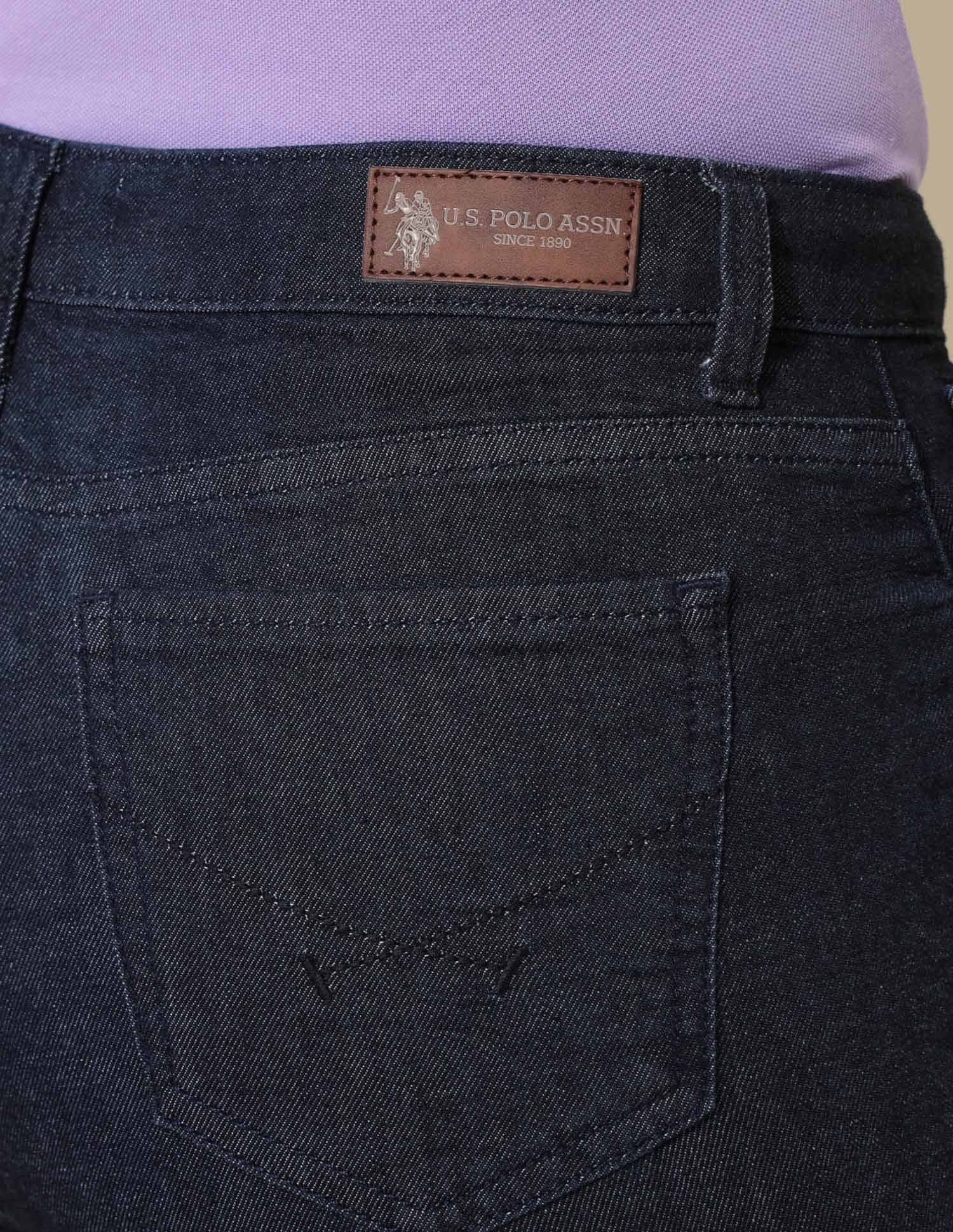 High Rise Comfort Stretch Bootcut Jeans Dark Indigo - U.S. Polo Assn. India | Large
