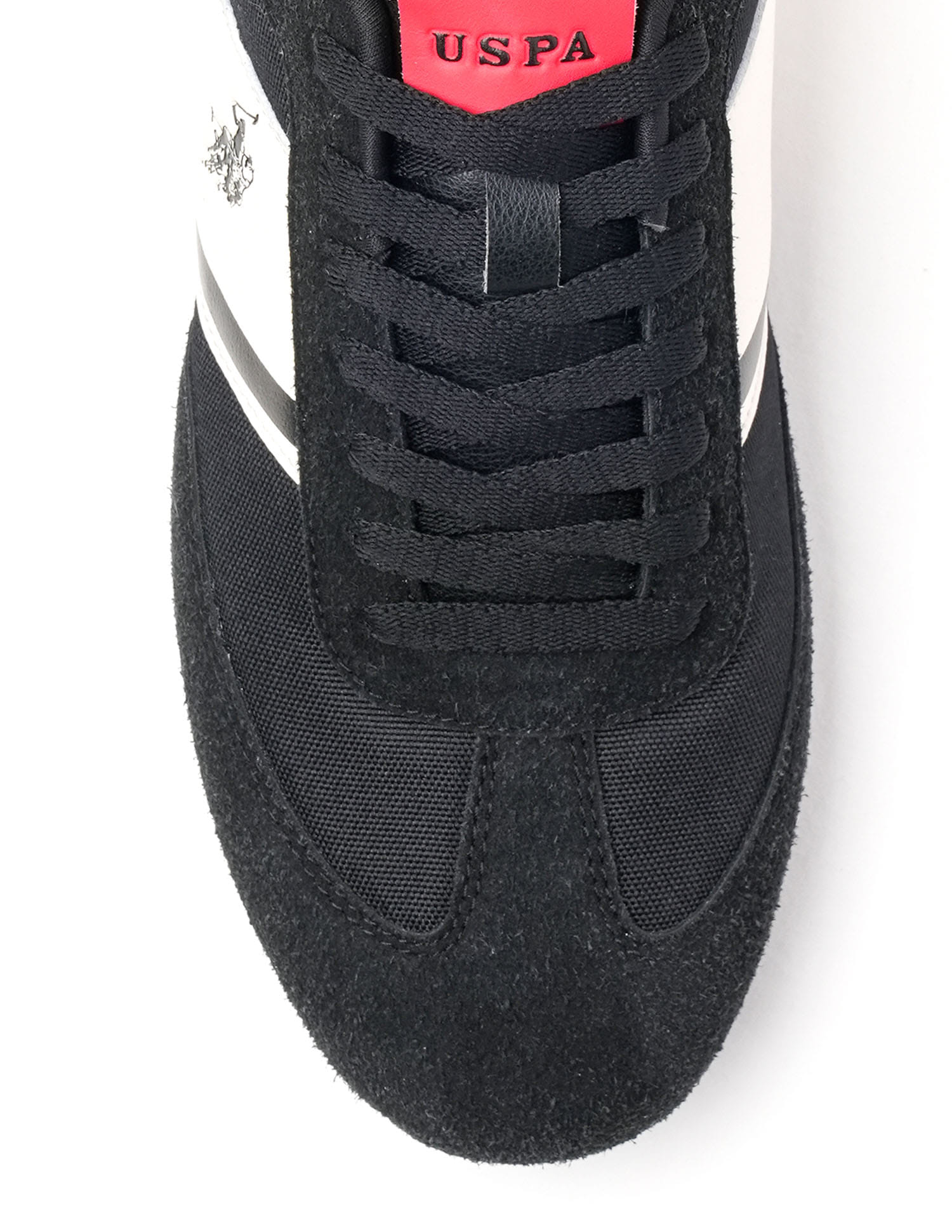 Men Vadler Suede Colourblocked Sneakers Black - U.S. Polo Assn. India | Large