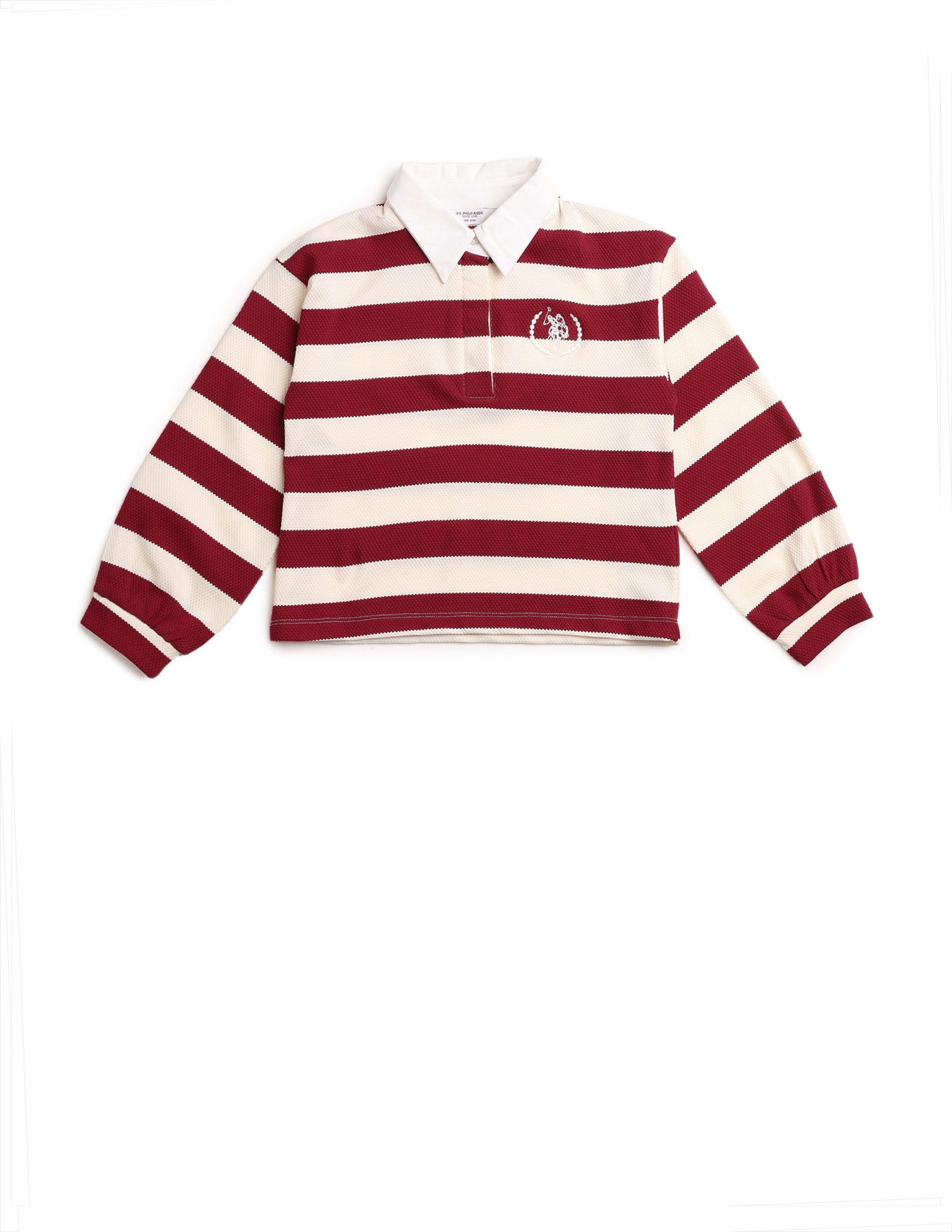 Girls Horizontal Striped Patterned Knit Top Red - U.S. POLO ASSN. | Large